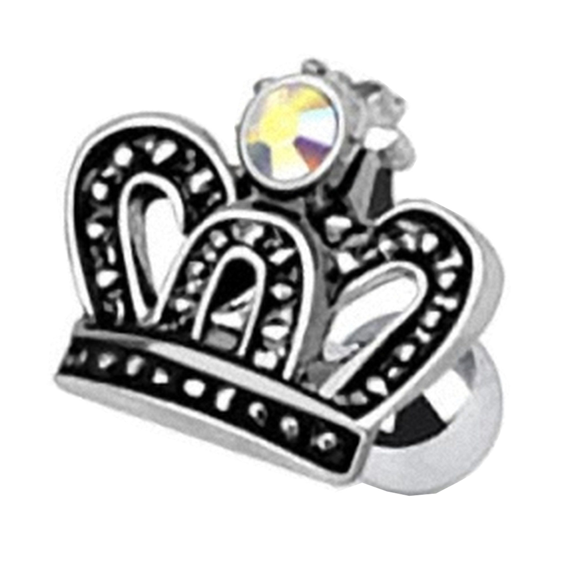 Piercing-Set Piercing Ohr Kristall Stecker Strass Krone Kugel