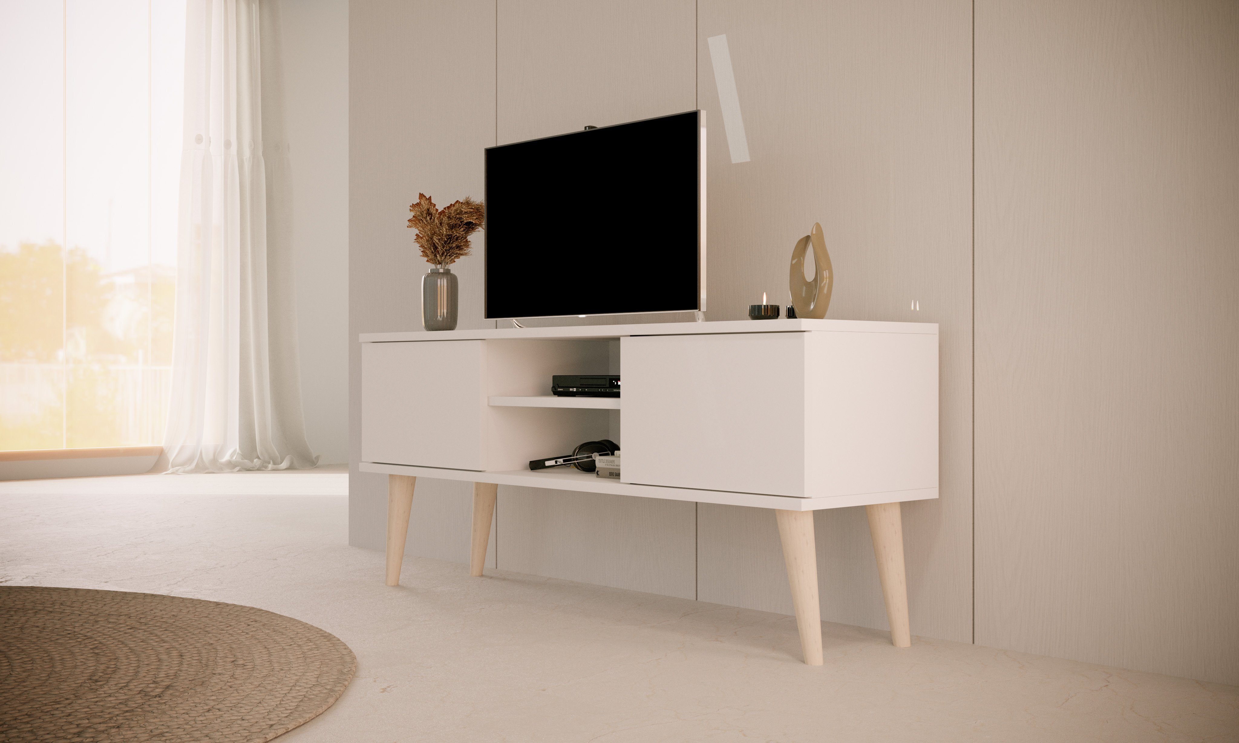 Bjird Lowboard TV-Schrank "Toronto" (2 Schranktüren, günstig online kaufen
