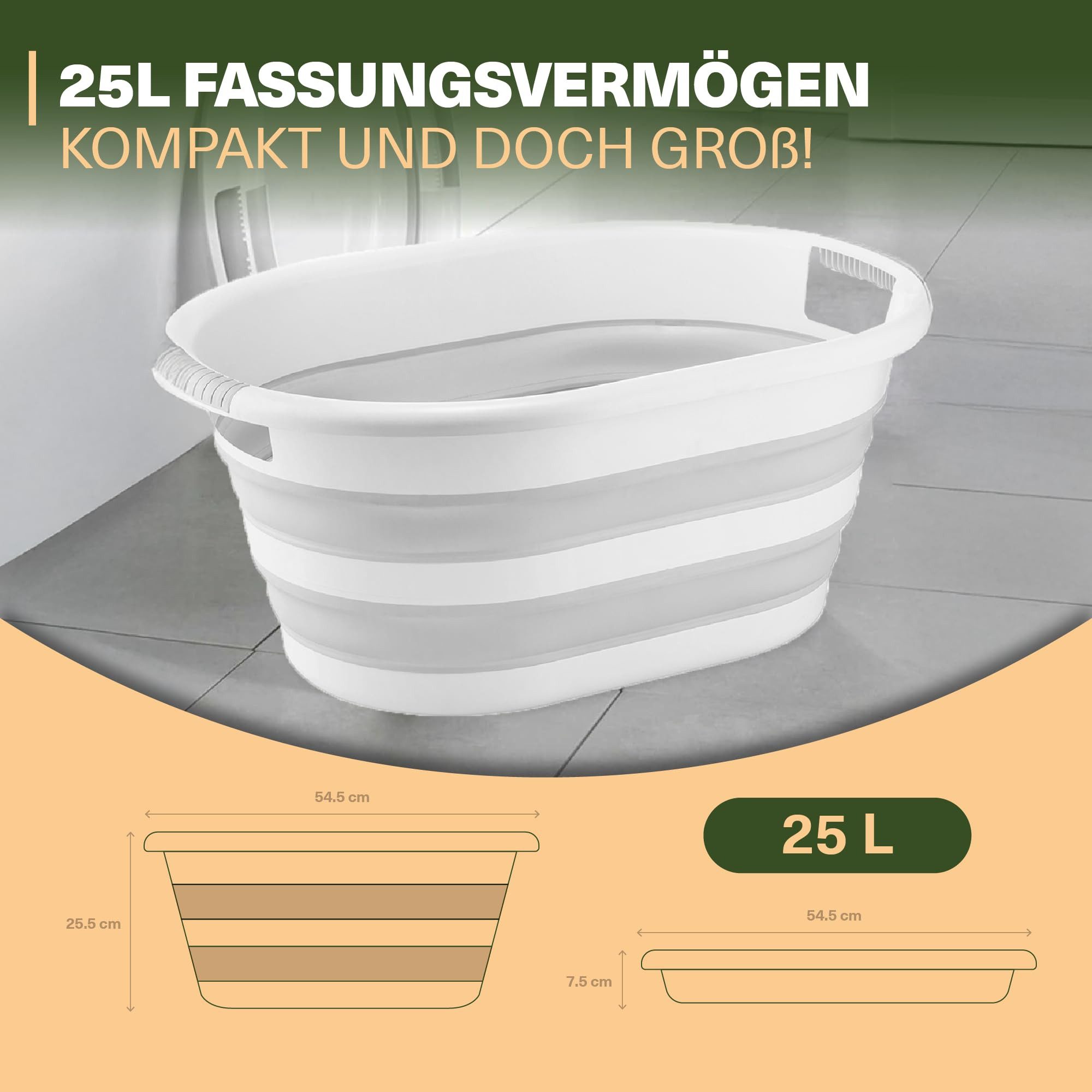 Viwares Wäschekorb Wäschekorb 25L 2er Set, günstig online kaufen