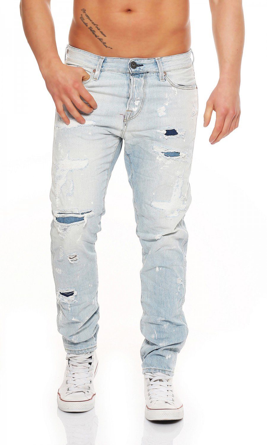 Jack & & Jones Jack Jones Herren Fit BL728 Regular-fit-Jeans Icon Erik Anti Jeans