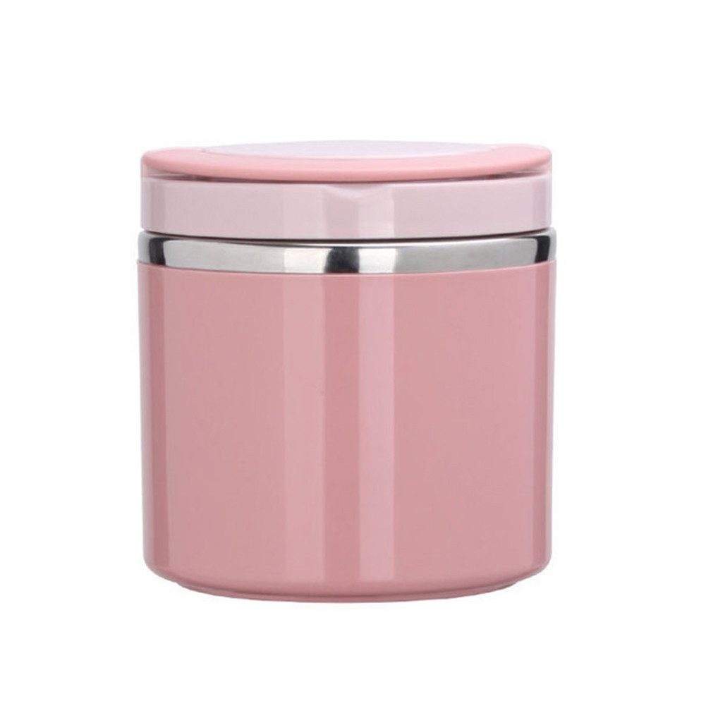 GarveeMore Bowle-Set Tragbare Edelstahl Frühstückstasse Suppenschüssel mitHenkel Thermische, 630/1000ML Thermischer Vorratsbehälter Versiegelte Bento Box MitHenkel