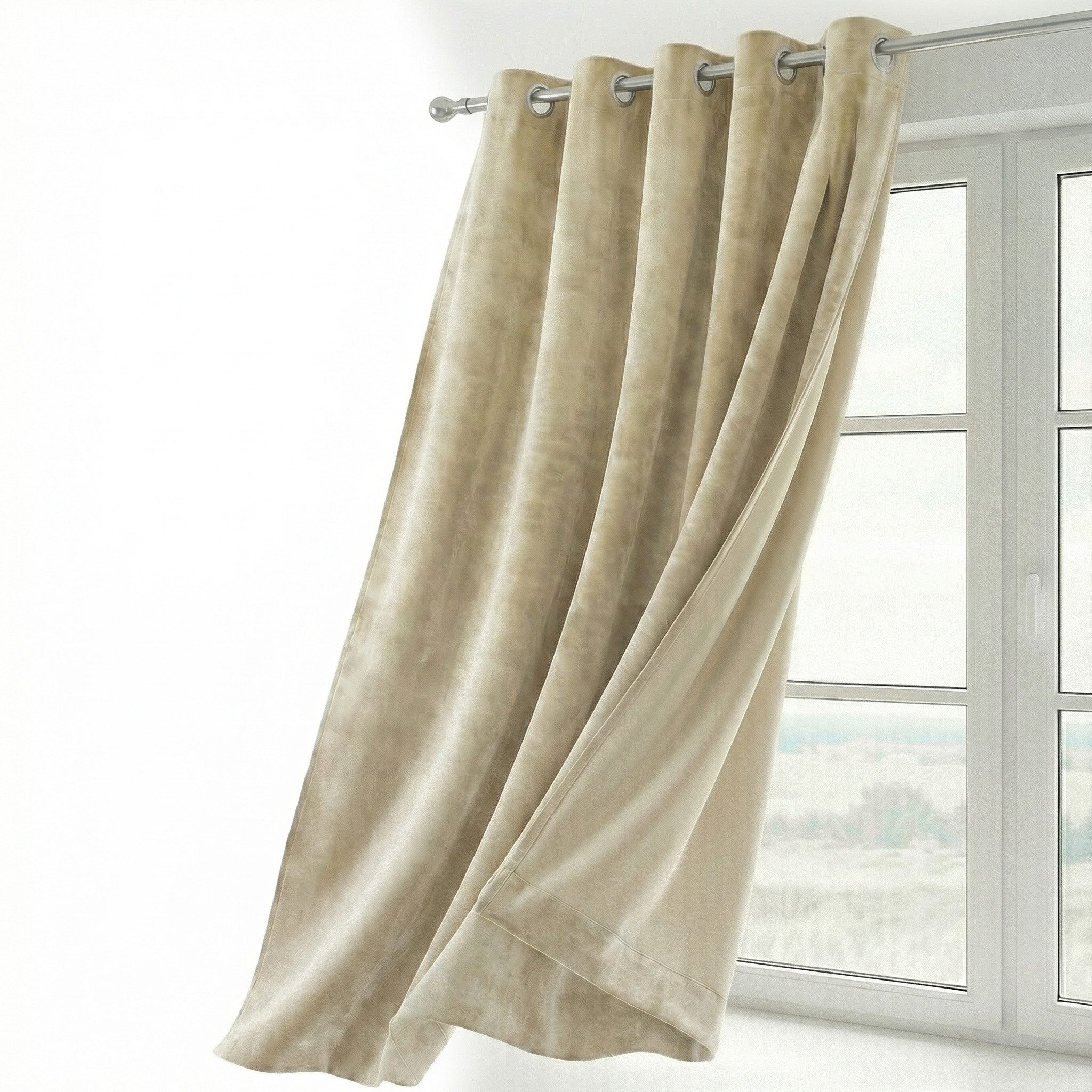 Beautex Verdunkelungsvorhang Samt Vorhang Ösen Gardine Velvet blickdicht abdunkelnd (1 St), Ösen, abdunkelnd