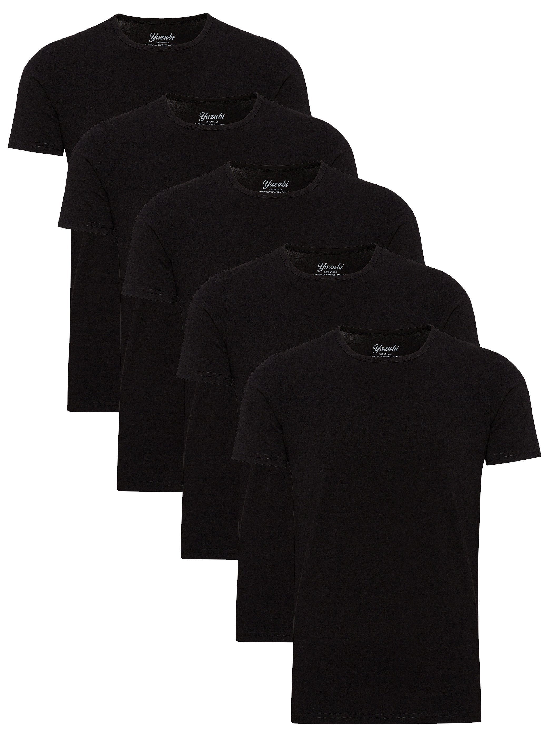 Yazubi T-Shirt 5-Pack Mythic Basic Tee Crew Neck (Set, 5er-Pack) modernes Rundhalsshirt