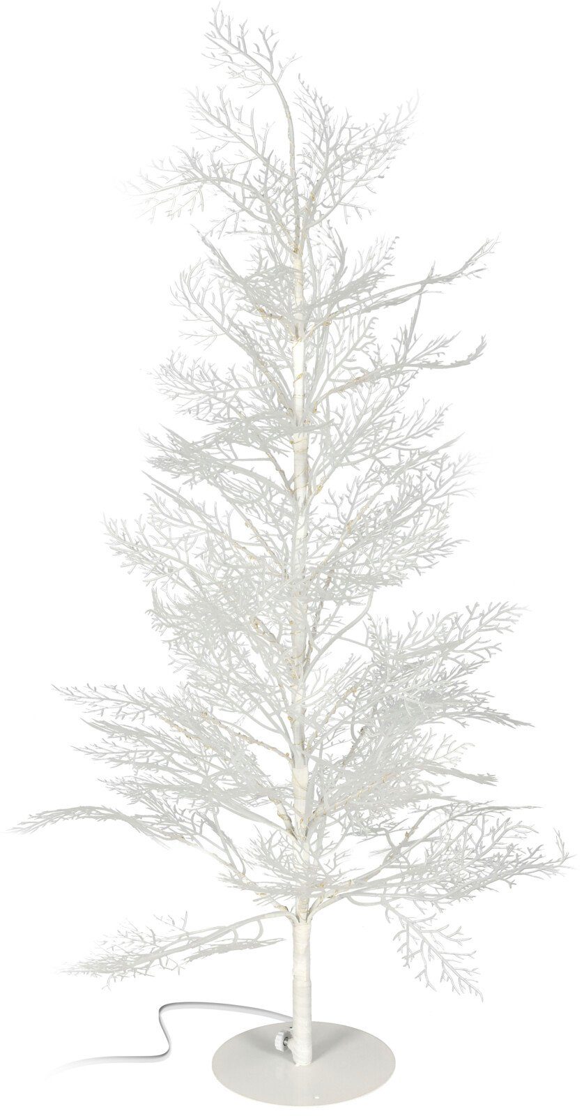 SELF IMPORT AGENCIES LED Baum Weiß, LED fest integriert, Warmweiß, Lichtbaum, Weiß / Transparent, Höhe 90cm, 58 LED´s Warmweiß