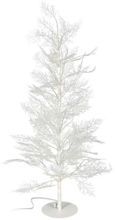 SELF IMPORT AGENCIES LED Baum Weiß, LED fest integriert, Warmweiß, LED Baum, Weiß / Transparent, Höhe 90cm, 58 LED´s Warmweiß