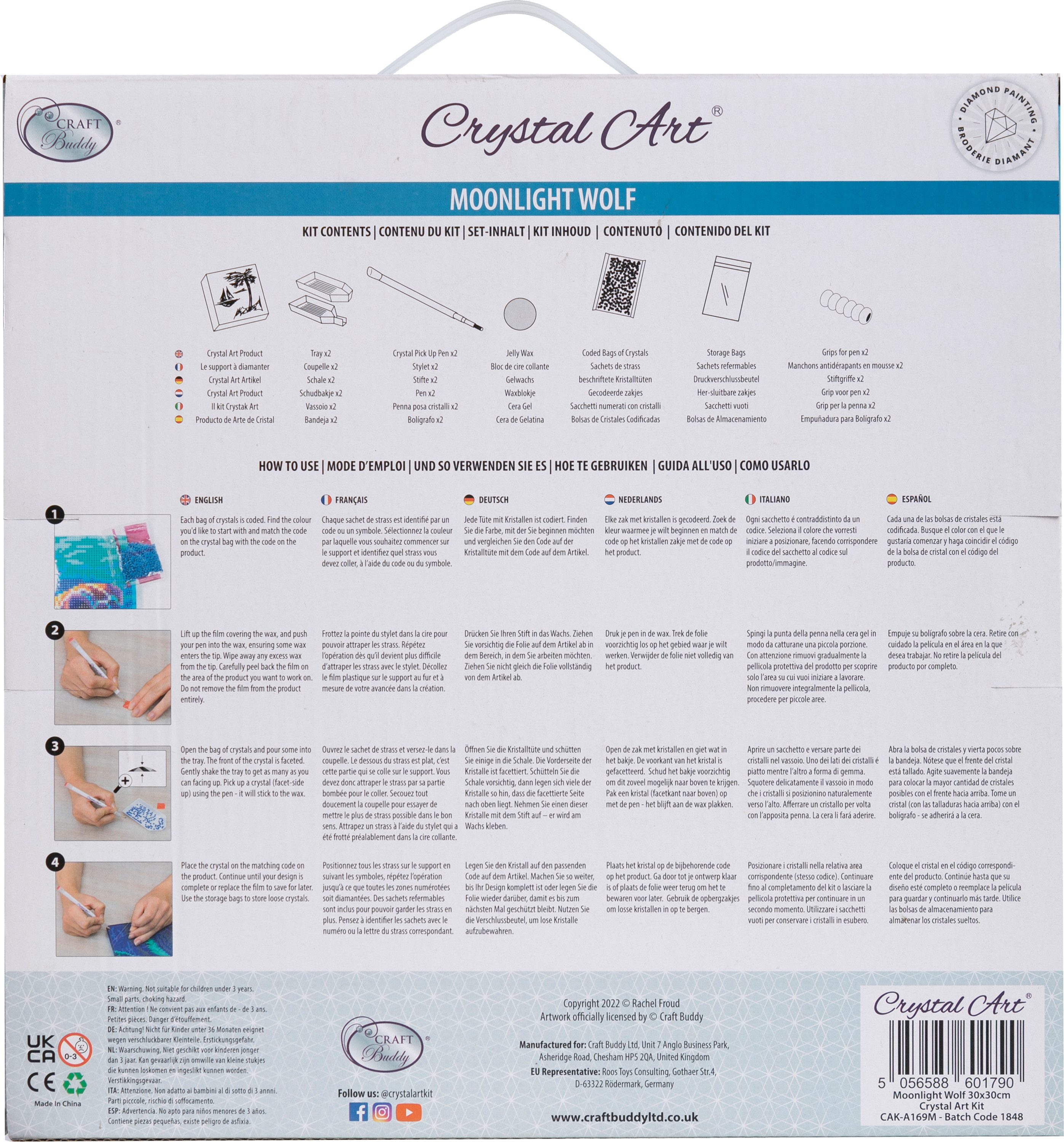 Thumbnail - CRAFT Buddy Malvorlage Diamond Painting Crystal Art Kit, 30x30cm