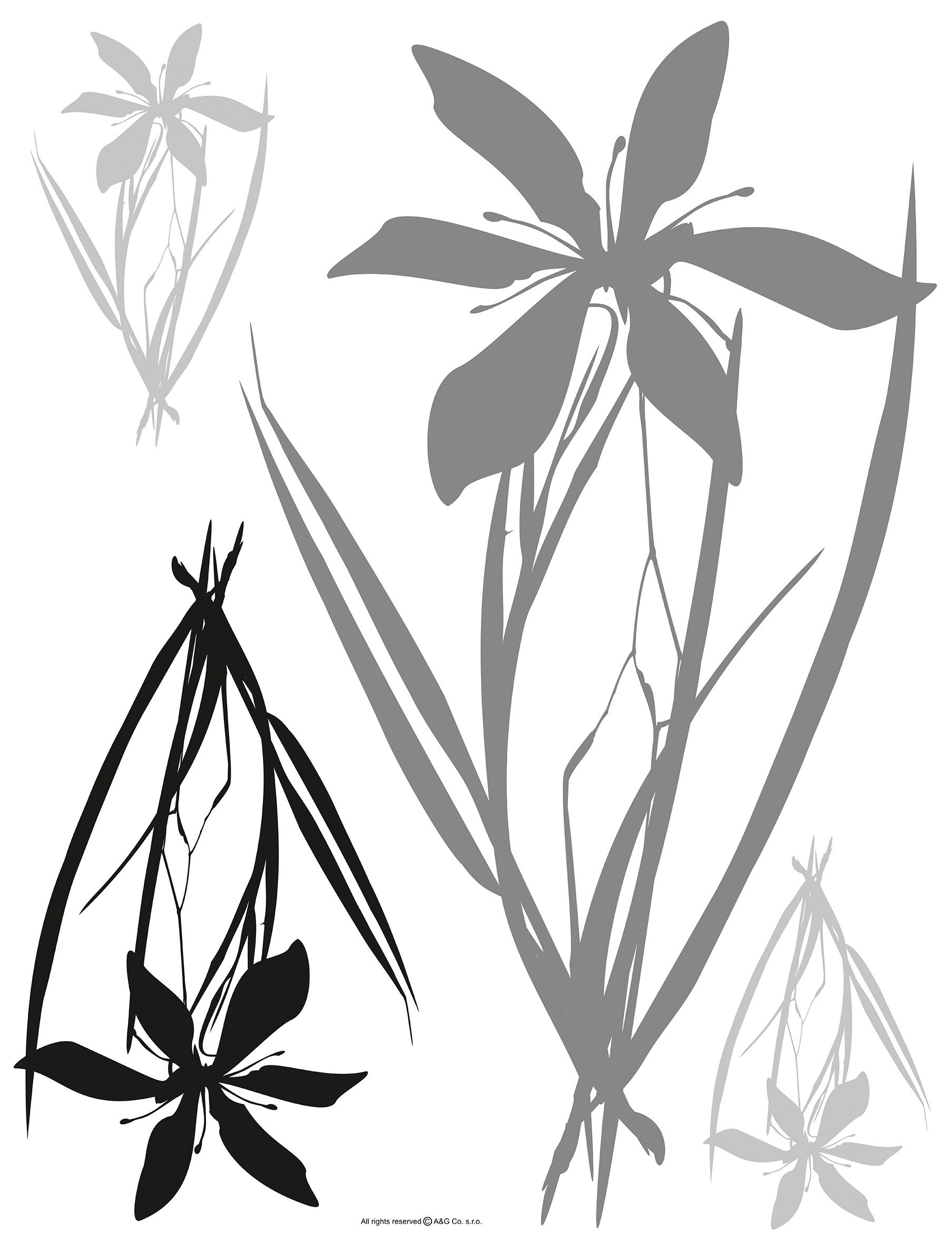 Sanders & Sanders Wandtattoo Blumen