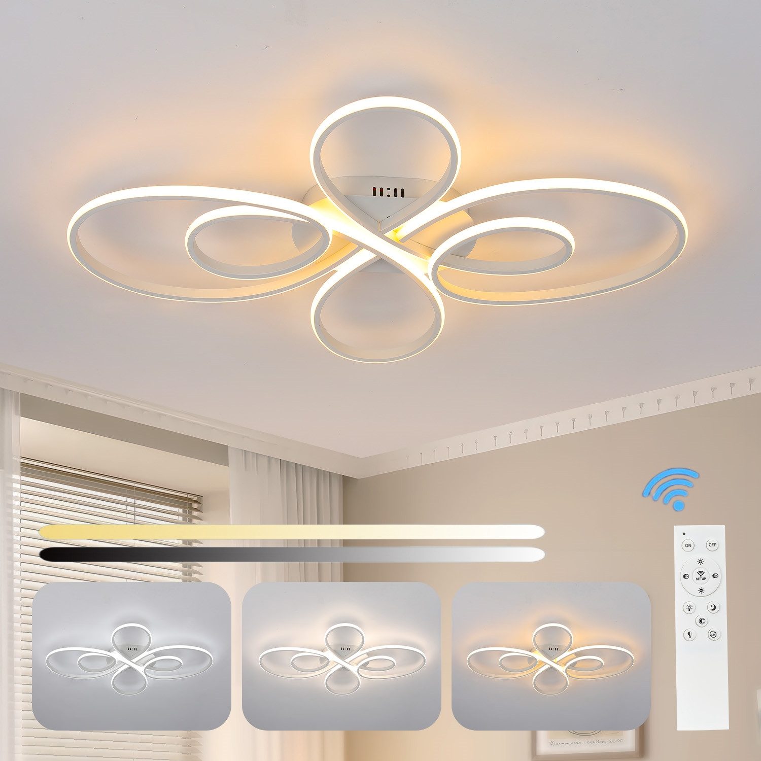 WILGOON LED Deckenleuchte Deckenlampe Whonzimmer Dimmbar günstig online kaufen