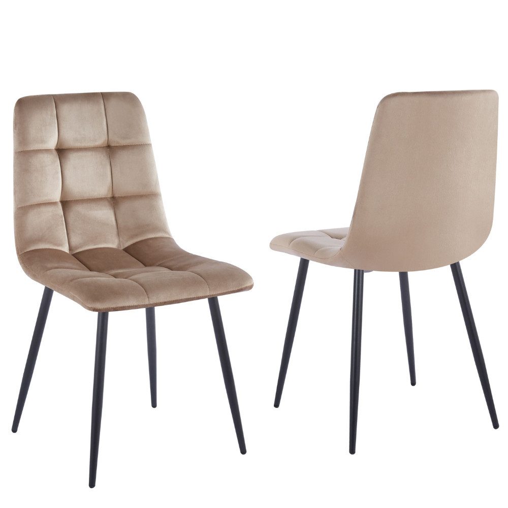 Esszimmerstuhl (Set-2 St./-4 St./-6 St), Wohnzimmerstuhl, Chester, samt