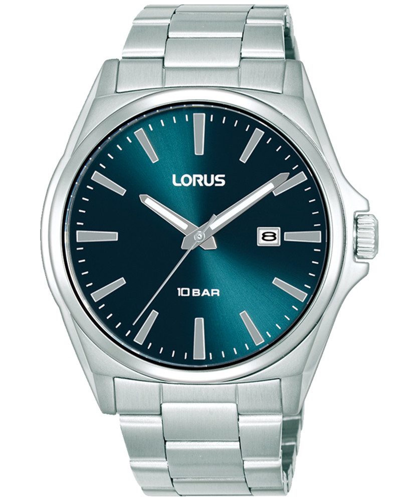 LORUS Quarzuhr RH947SX9, Armbanduhr, Herrenuhr, Edelstahlarmband, analog, Tag