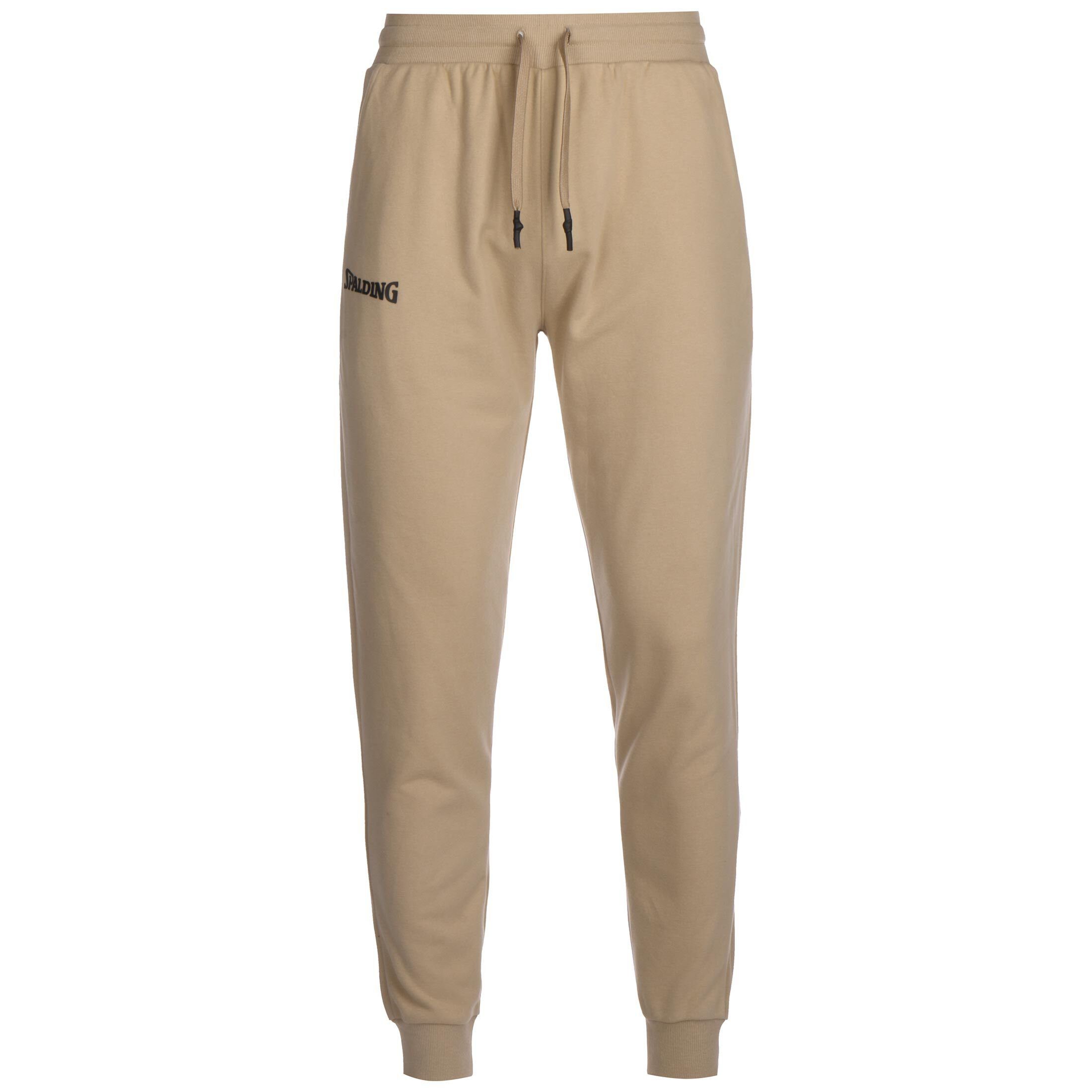 Spalding Jogginghose Logo Jogginghose Herren beige / schwarz