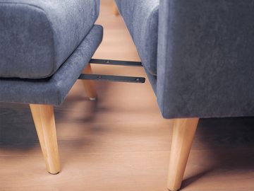 KAUTSCH.com Wohnlandschaft LOTTA 3-Sitzer, abnehmbare Longchairs, zerlegbares System, modular erweiterbar, hochwertiger Kaltschaum, Wellenfederung, made in Europe