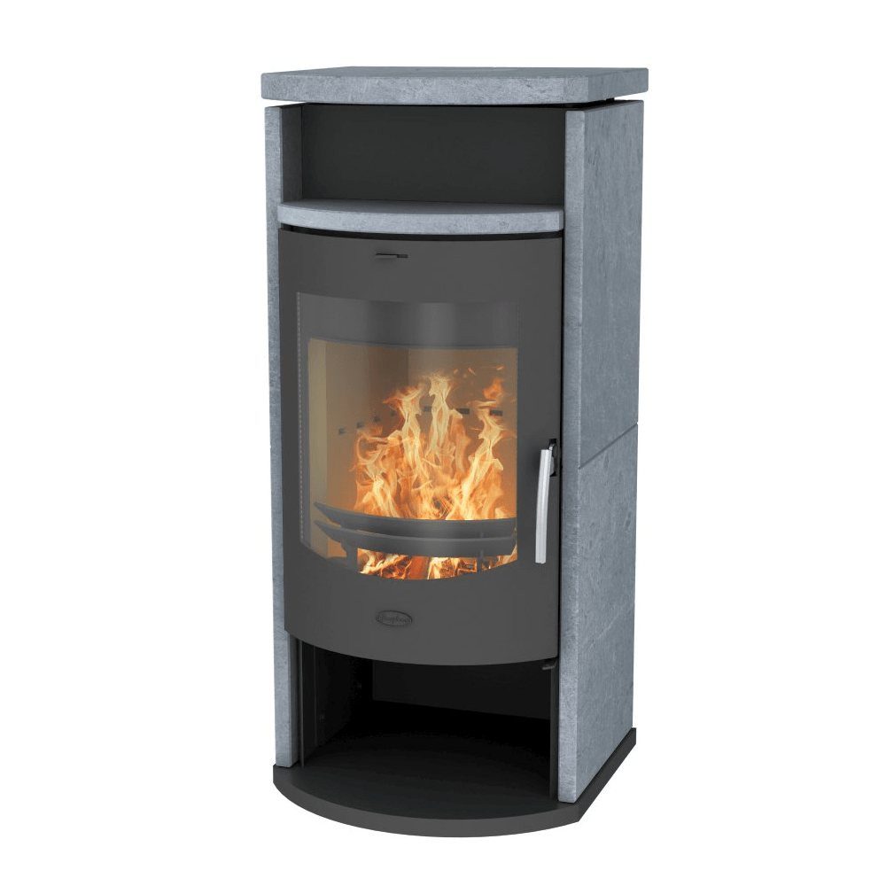 Fireplace Kaminofen Fireplace Barcelona Kaminofen Stahl schwarz Speckstein K3040