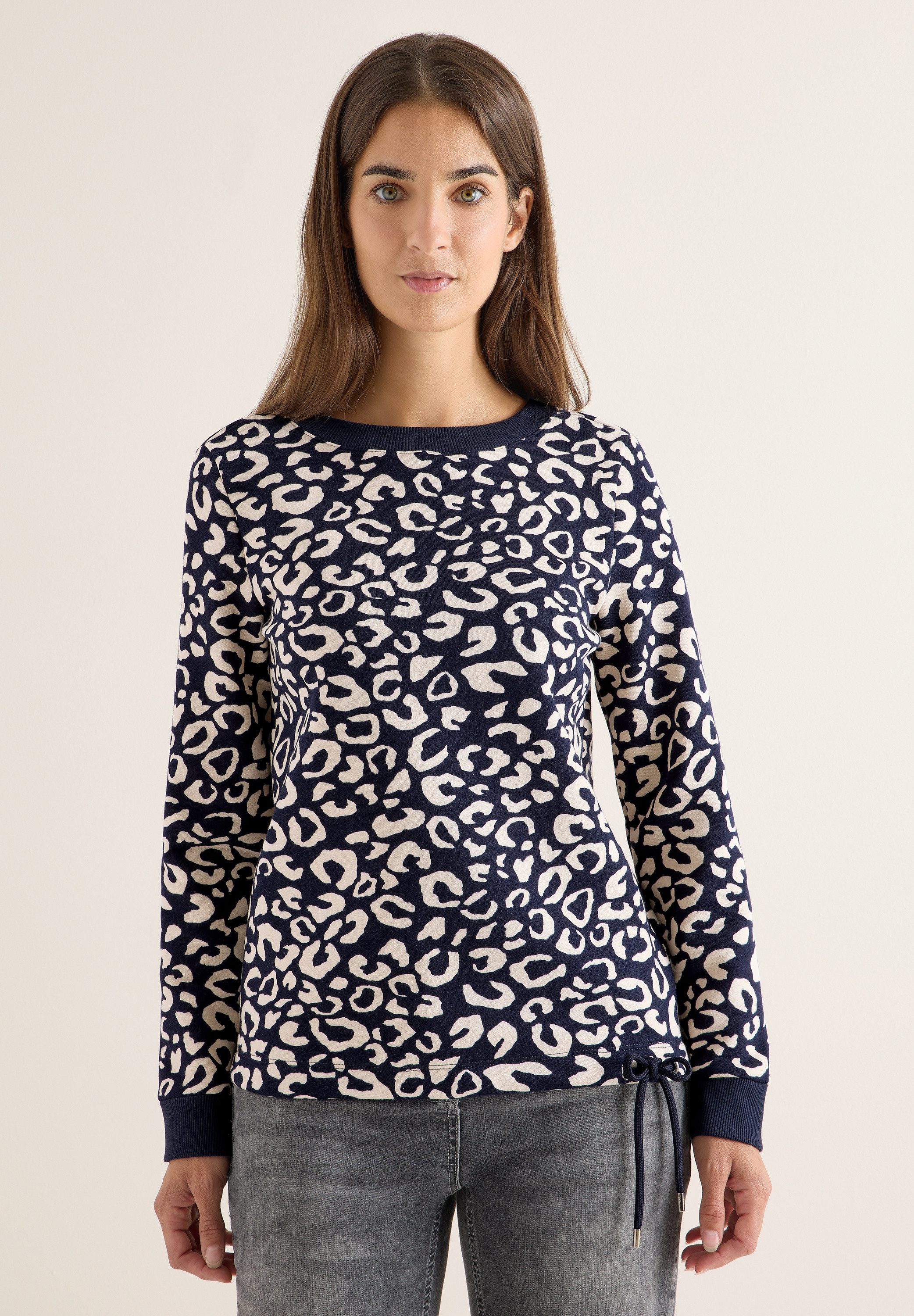 CECIL Sweatshirt mit Tunnelzug am Saum günstig online kaufen