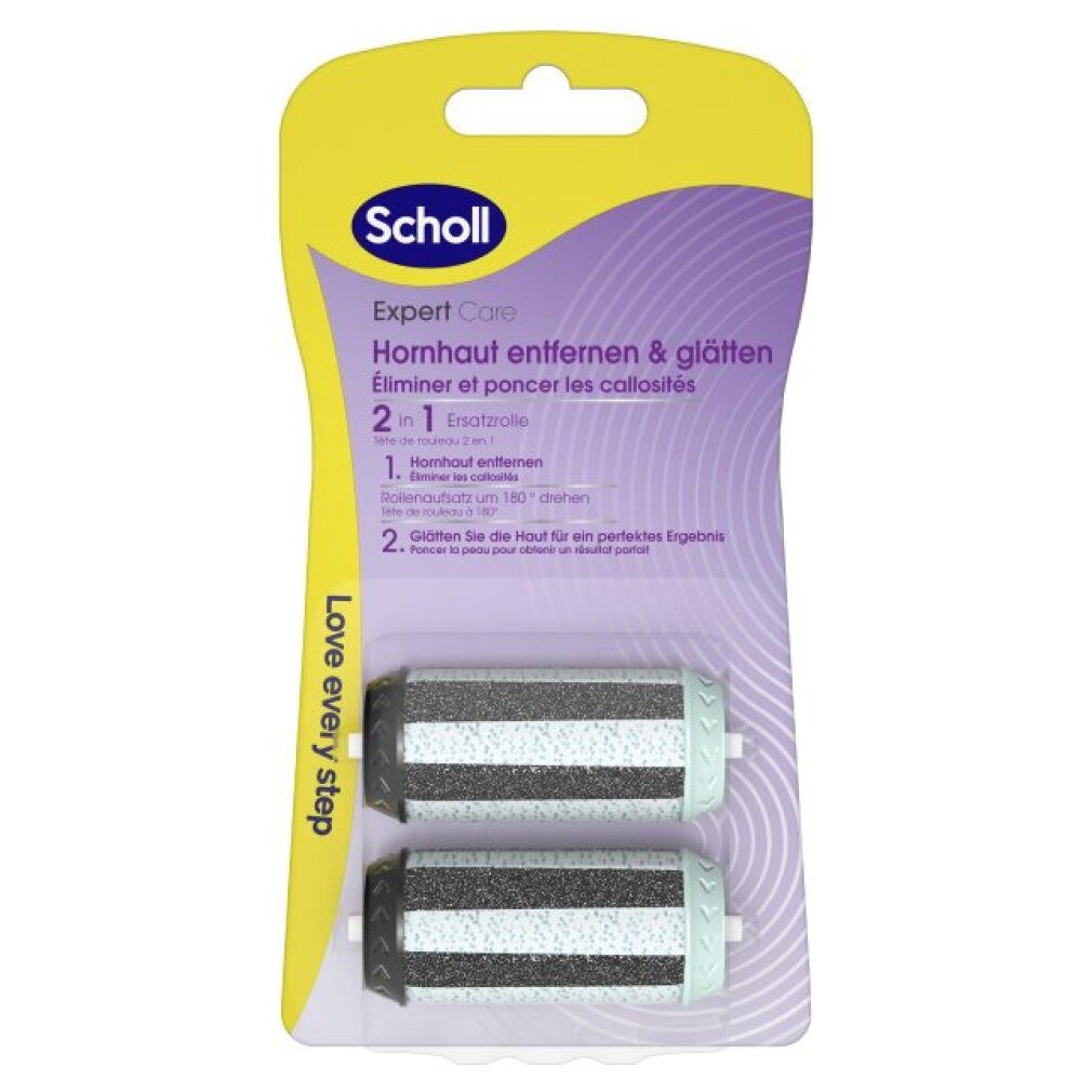 Dr. Scholl Nageldesign Zubehör Scholl Ersatzrollen Hornhautentferner 2in1, 2 St