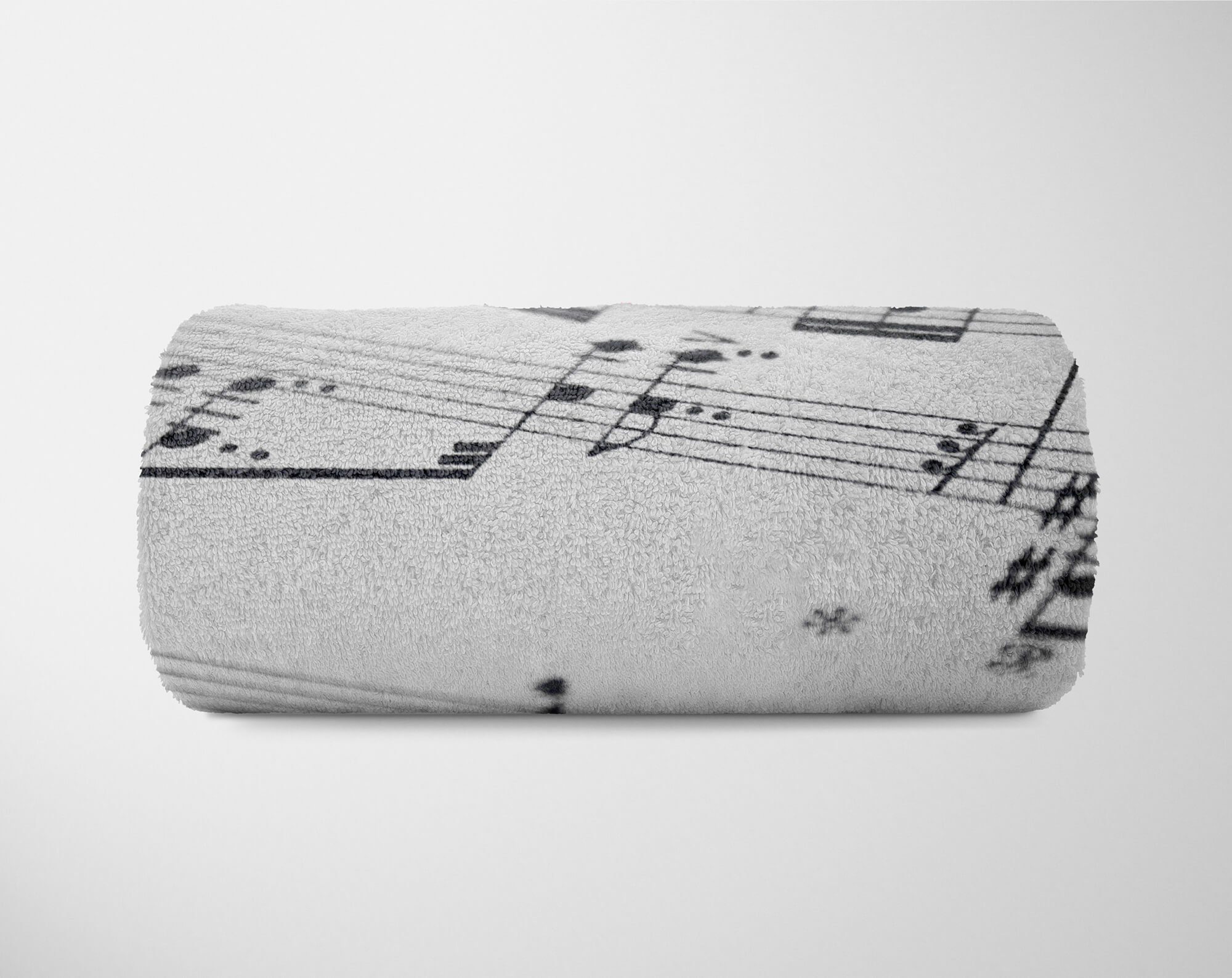 Art Fotomotiv Musik, Strandhandtuch Baumwolle-Polyester-Mix Saunatuch Handtücher Kuscheldecke Handtuch Sinus (1-St), mit Notenspiegel Handtuch