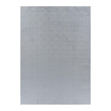 Teppich Taipe-Piastrella Hasenfell extra weich Hoch-Tief-Struktur, TaraCarpet, rechteckig, Höhe: 13 mm, Hasenfell Welle grau Wohnzimmer Schlafzimmer Esszimmer 60X110