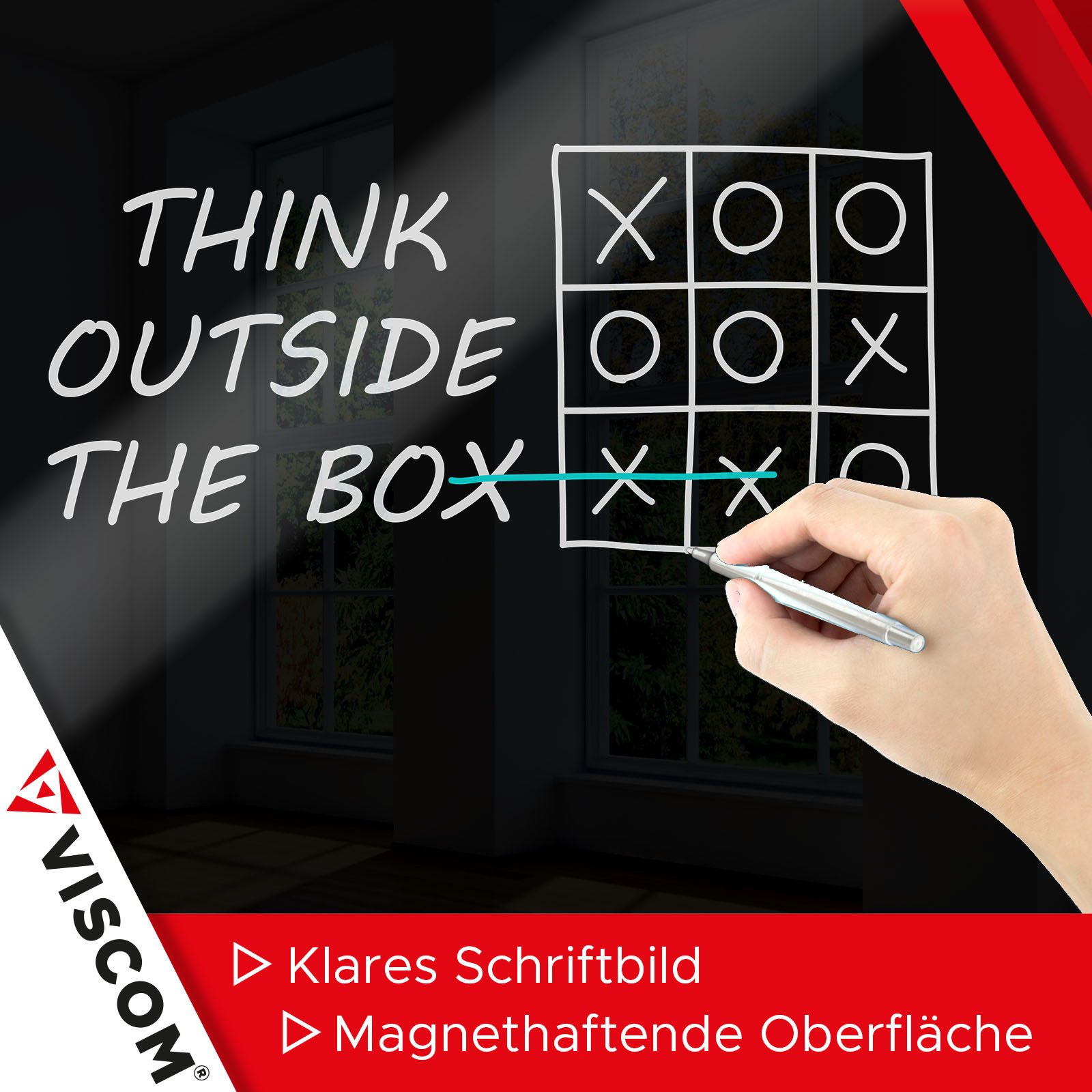 Viscom Magnettafel MIO, Glas-Magnettafel - beschreibbar & trocken abwischba günstig online kaufen