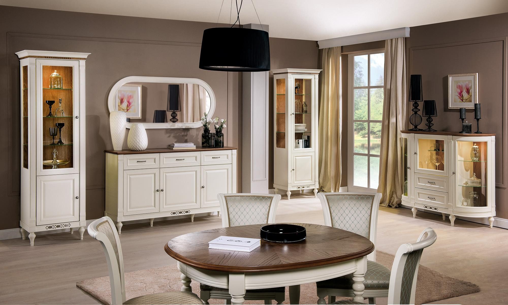 Xlmoebel Vitrine Neuer Schrank für das Wohnzimmer im klassischen Vitrinenstil - Neuheit (Vitrine) Hergestellt in Europa