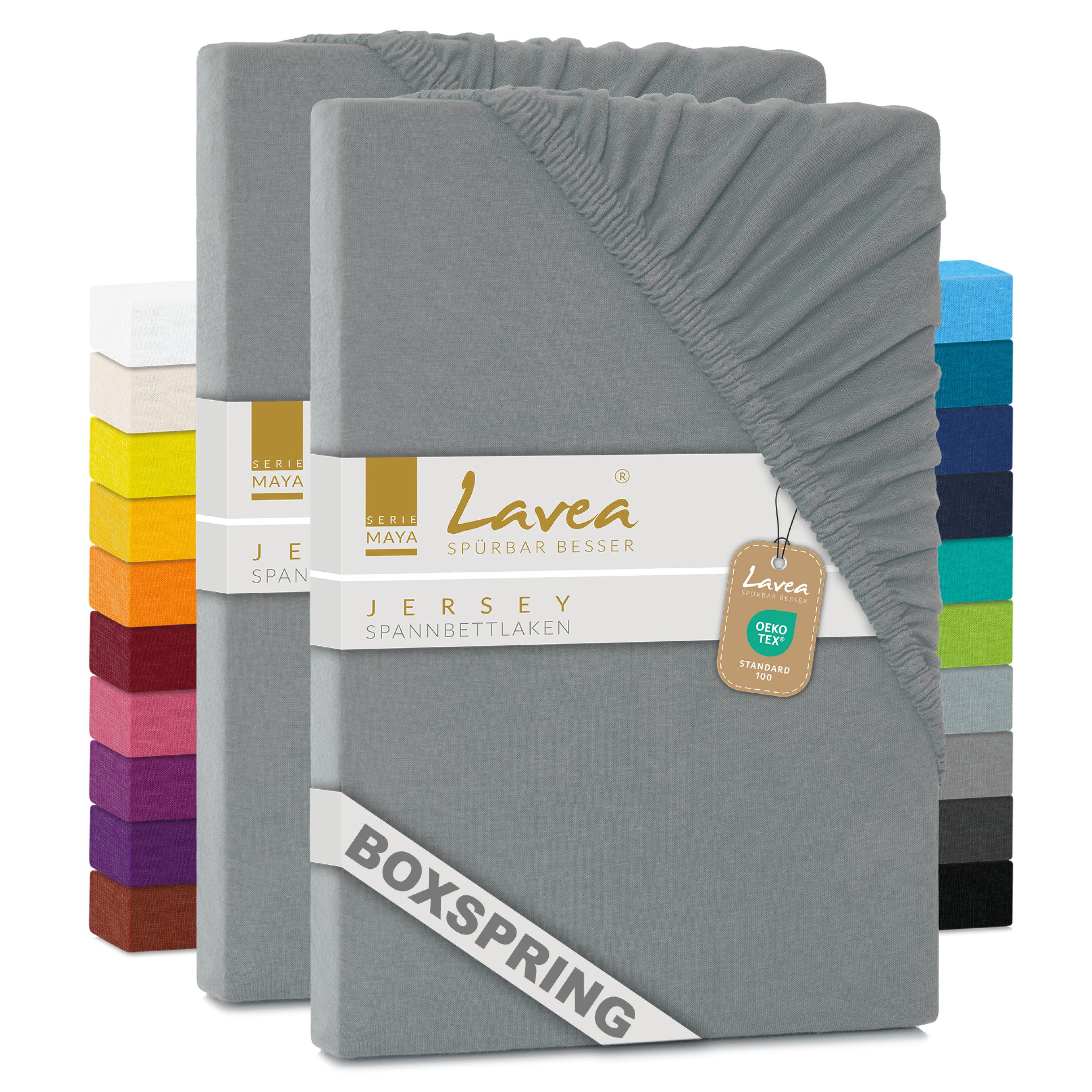 Lavea Spannbettlaken Bettlaken Maya, 180x200cm, 200x200cm, 140x200cm, 160x2 günstig online kaufen