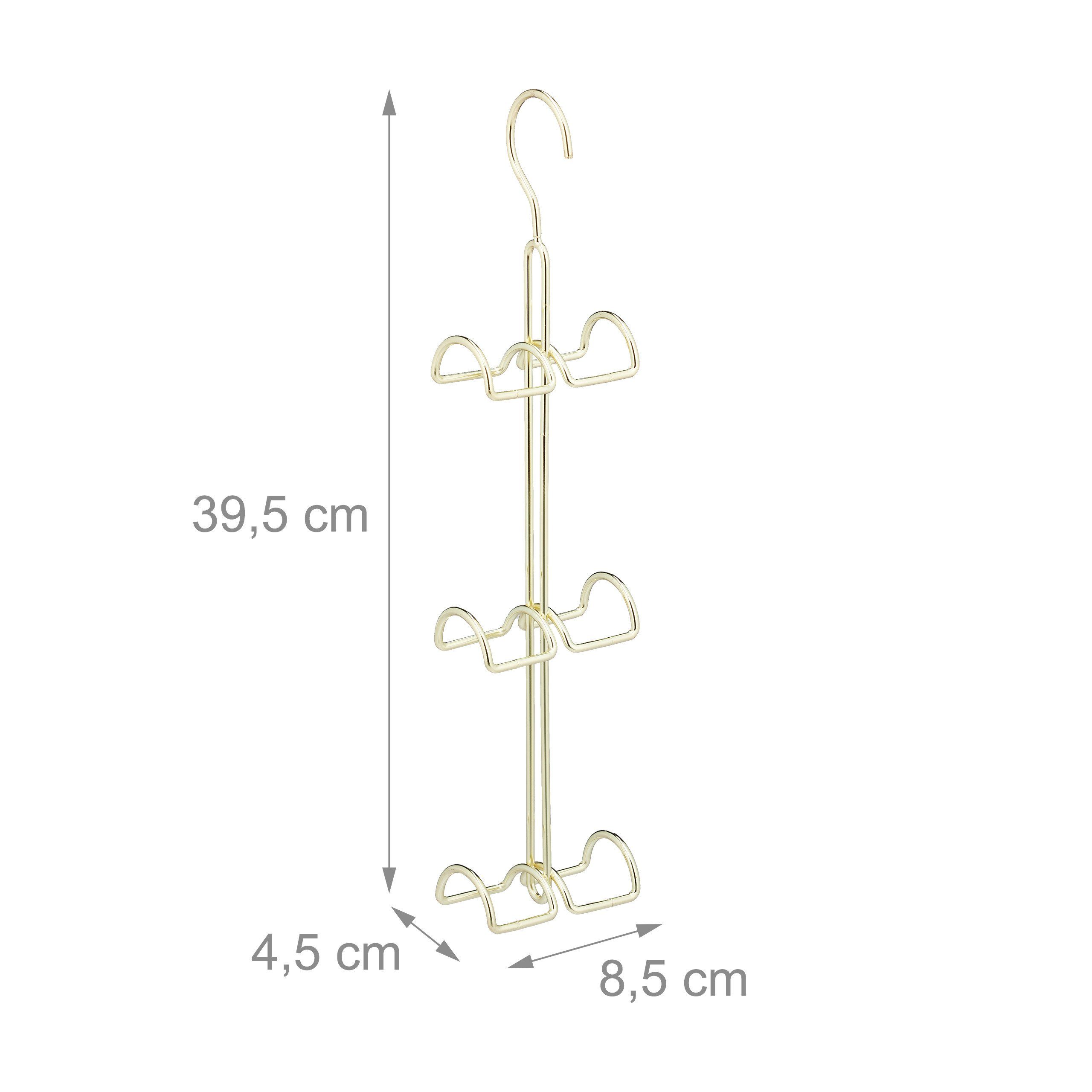 gold 6 1x Handtaschenbügel Kleiderbügel relaxdays Haken