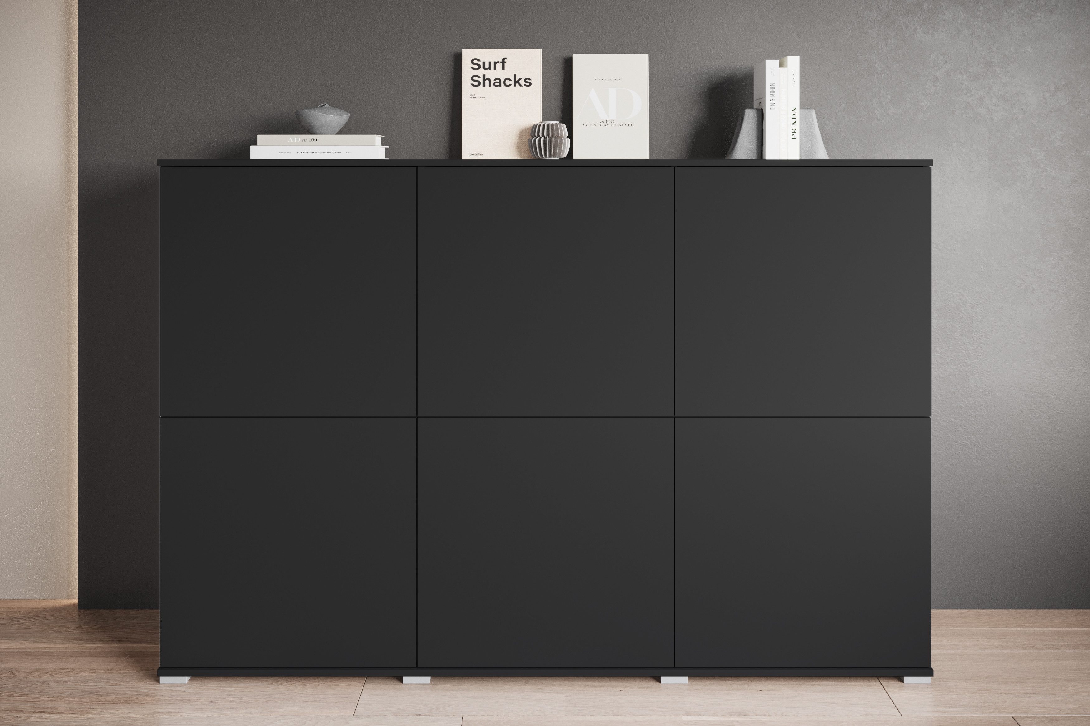 INOSIGN Highboard Kenia, moderne grifflose Hochkommode mit 6 Türen, Breite günstig online kaufen