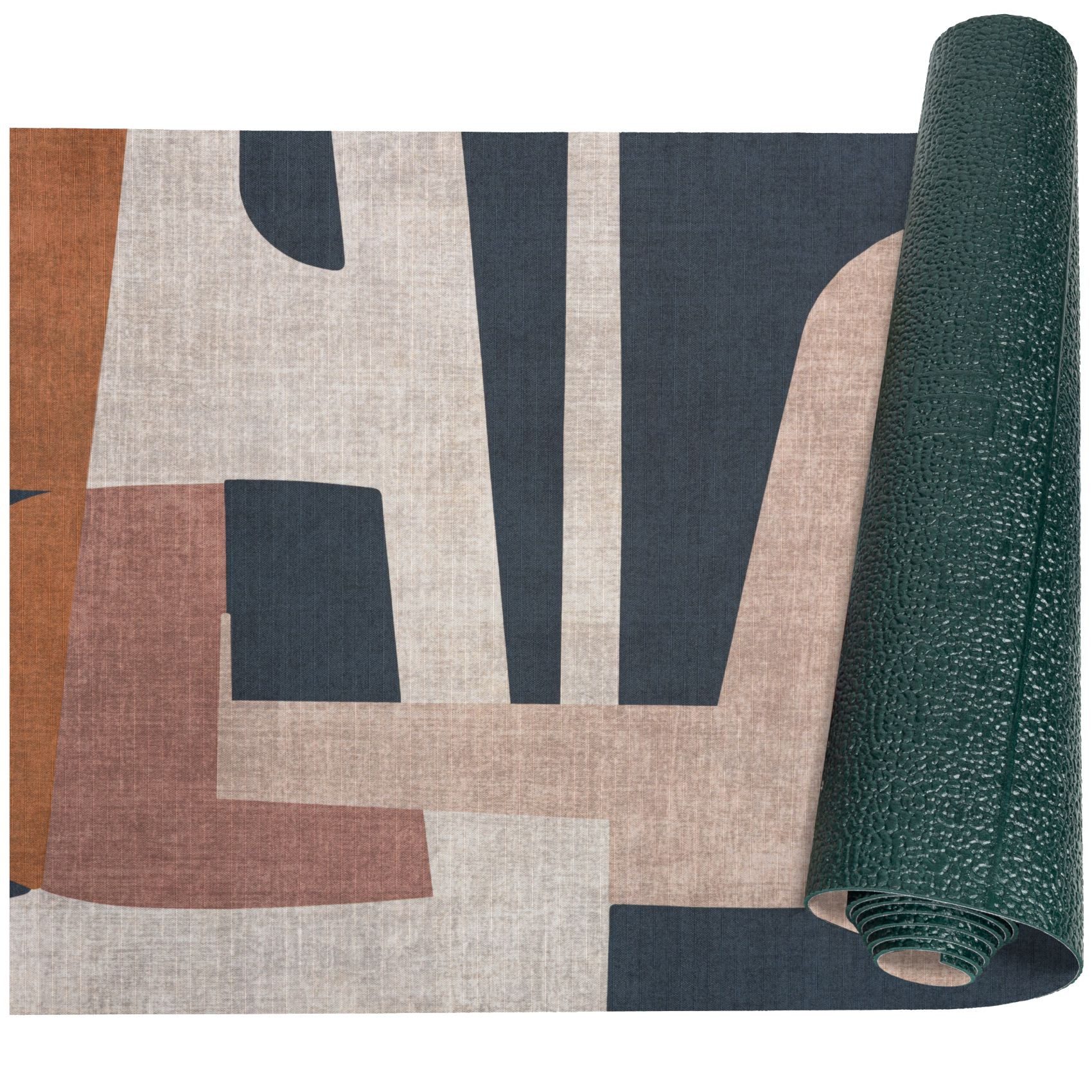 ANRO Küchenläufer RANNA pflegeleicht Teppichläufer Bodenmatte Flurläufer Küchenteppich, eckig, Höhe: 3 mm, Meterware rutschfest 100cm Abstrakt Braun wasserdicht