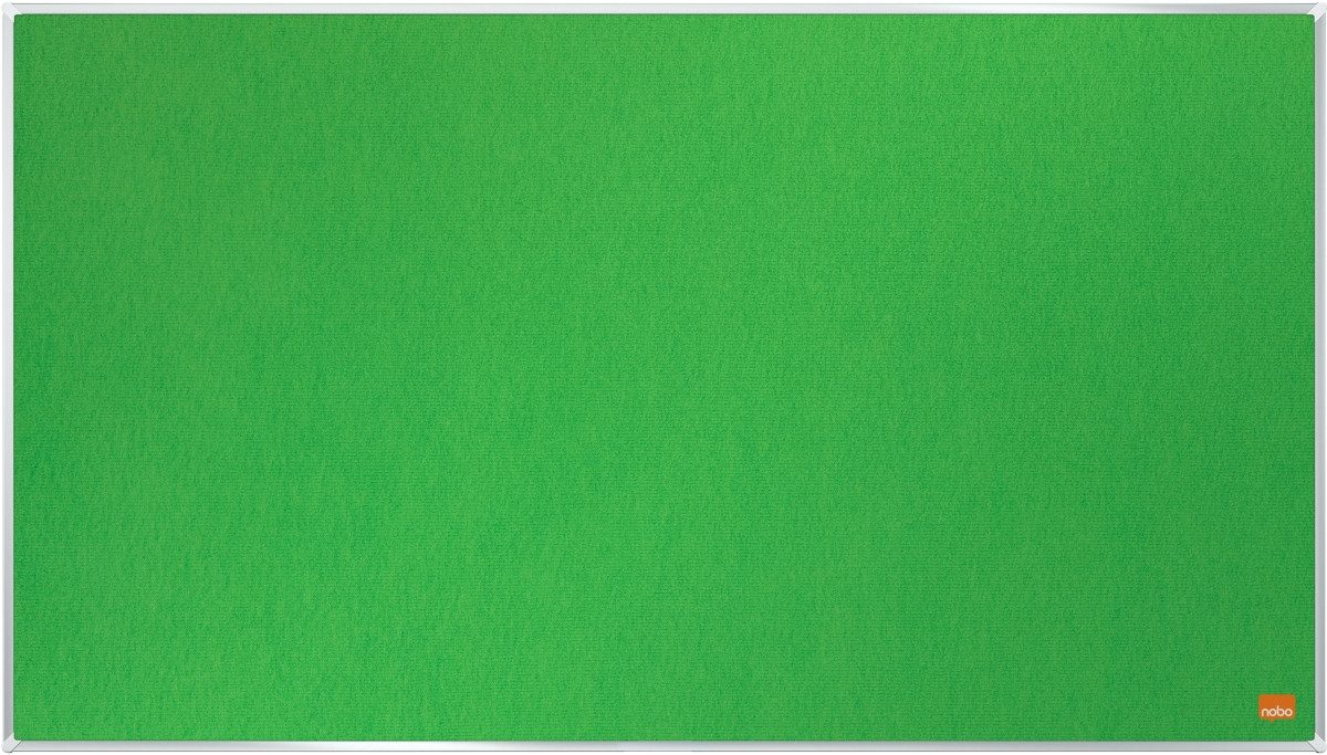 NOBO Pinnwand Filz-Notiztafel Impression Pro Widescreen 32 Zoll Aluminiumrahmen 710x