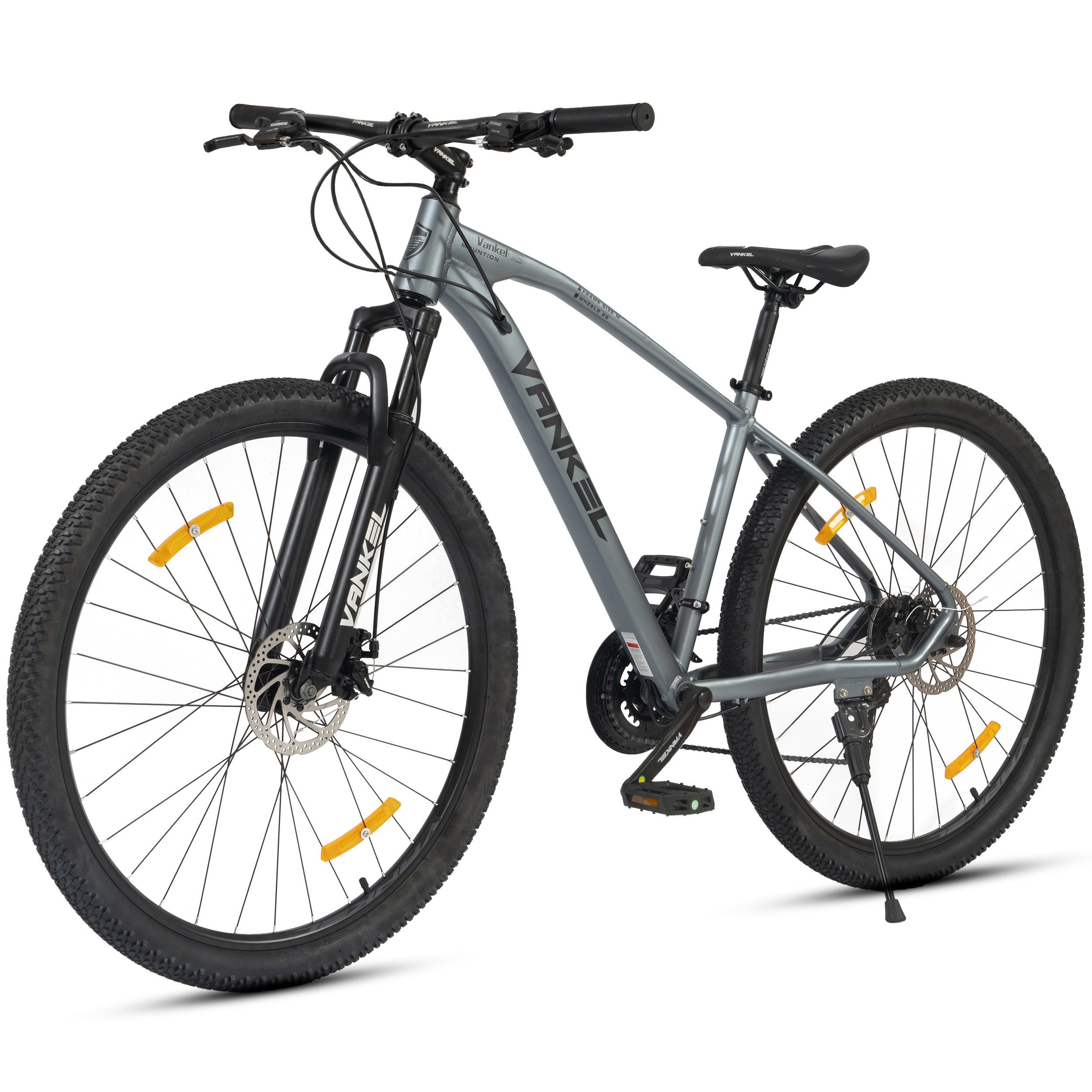 Vankel Mountainbike Shimano Schaltwerk, 29 Zoll MTB für Damen und Herren, 21 Gang Shimano, Hochwertiger Aluminium-Diamantrahmen, Scheibenbremse