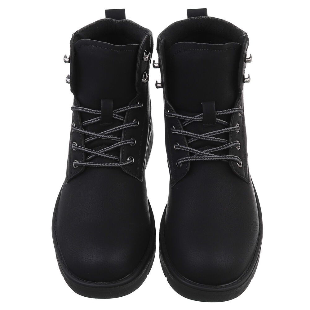 Coolwalk Herren Bikerschuhe Freizeit Stiefelette (88491826) Flach Boots in Schwarz