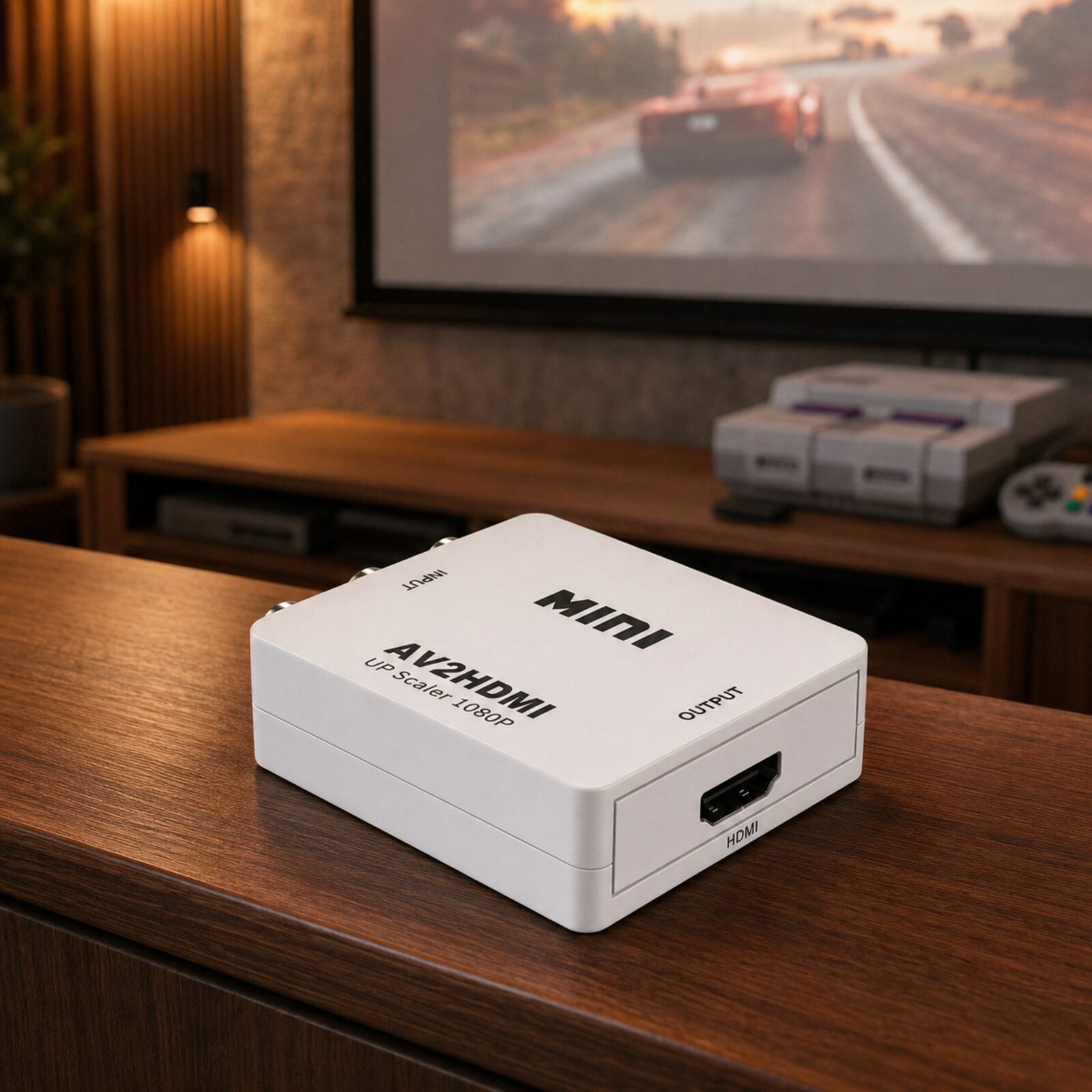 ibettertec RCA zu HDMI-Konverter, 1080P AV-zu-HDMI-Adapter Stecken Adapter RCA (CVBS) Eingang, HDMI Ausgang, Micro-USB Stromanschluss zu 3 RCA-Eingänge, HDMI-Ausgang, Micro-USB-Stromanschluss, Abspielen 720p/1080p@60Hz Composite CVBS Video-Audio-Konverter