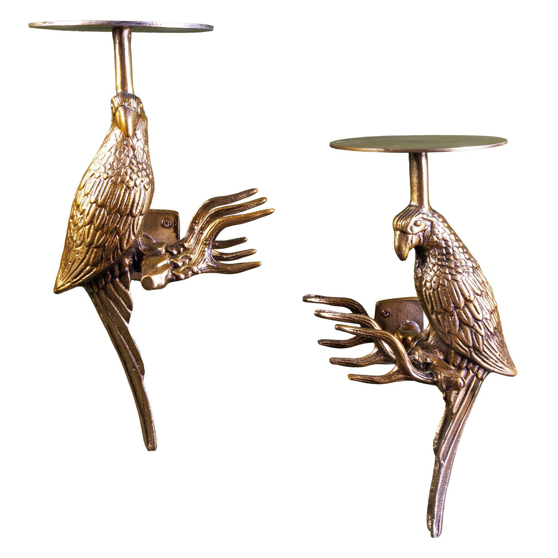 riess-ambiente Wandgarderobe WILDLIFE BIRDS 45cm gold · Kleiderhaken aus Me günstig online kaufen