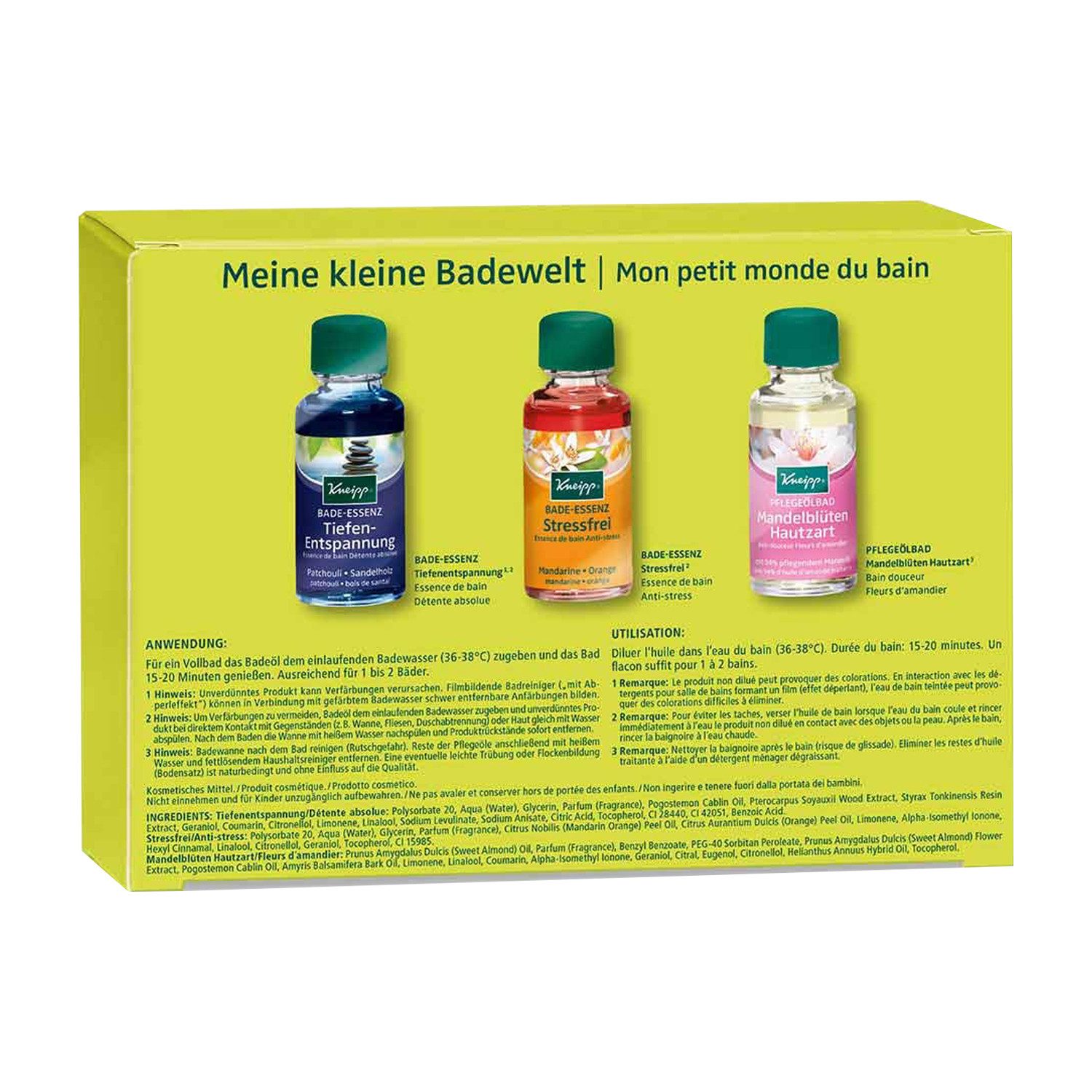 Kneipp Badeschaum Kneipp Meine kleine Badewelt je 20ml Bade Essenz und Pflegeölbad