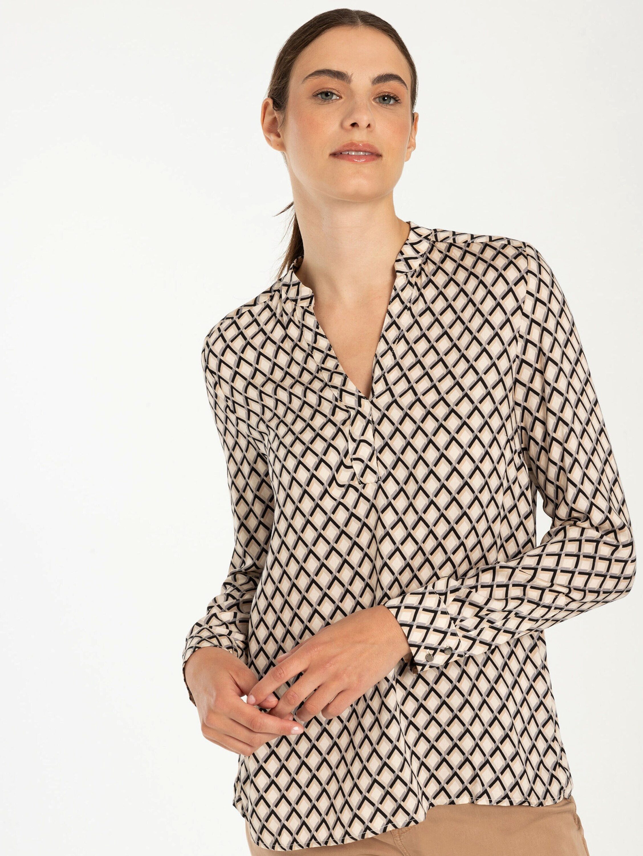 MORE&MORE Langarmbluse (1-tlg) Falten