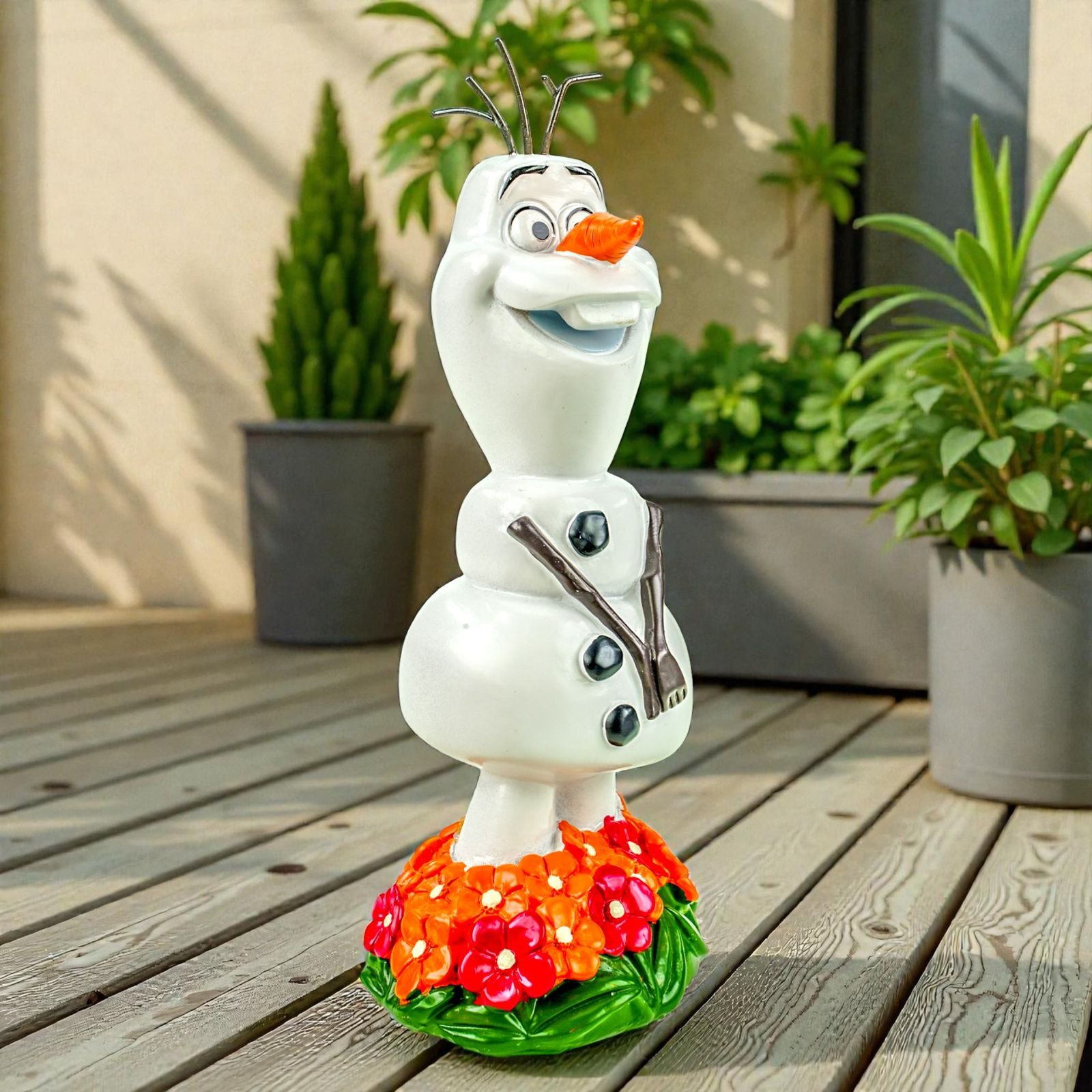 Disney Gartenfigur Olaf der Schneemann aus Frozen Offiziell lizenzierte Dekofigur 22 cm