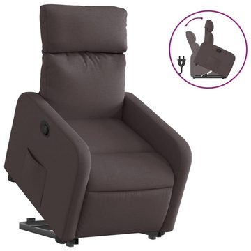 vidaXL Sessel Relaxsessel mit Aufstehhilfe Dunkelbraun Stoff (1-St)