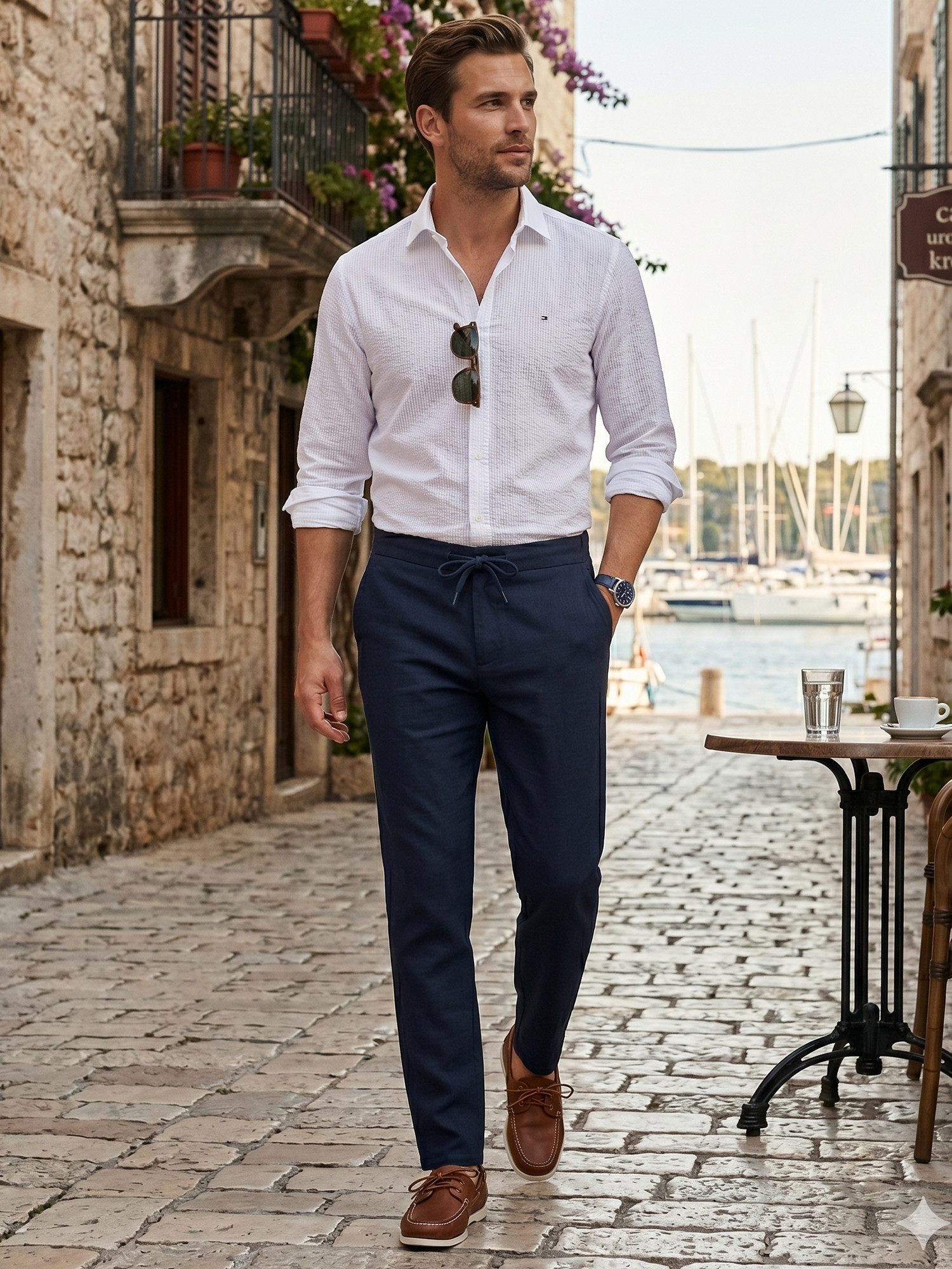Rock Creek Leinenhose Stoffhose Herren RC-2446 Sommerhose Leinen-Optik – Bild 5 von 5