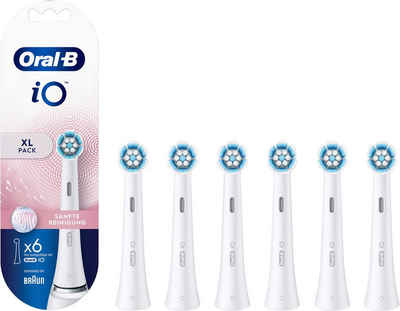 Oral B Aufsteckbürste iO, Sanfte Reinigung für elektrische Zahnbürste, 6 Stück