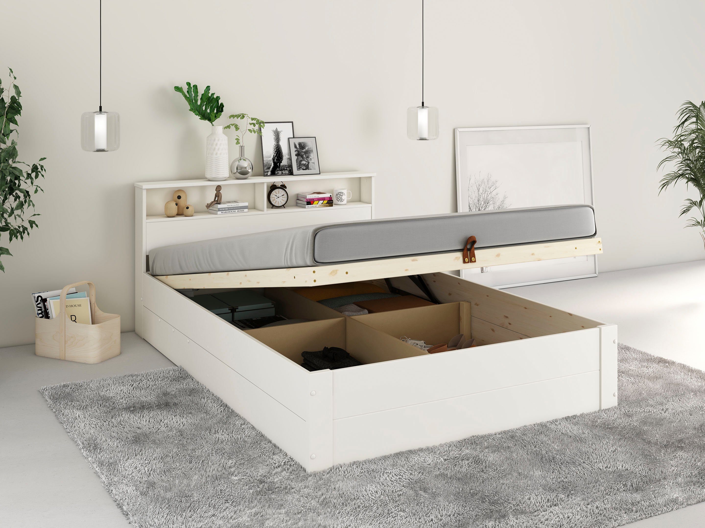 Home affaire Stauraumbett MAREILLES, Bett, Made in Europe, FSC® zertifizier günstig online kaufen