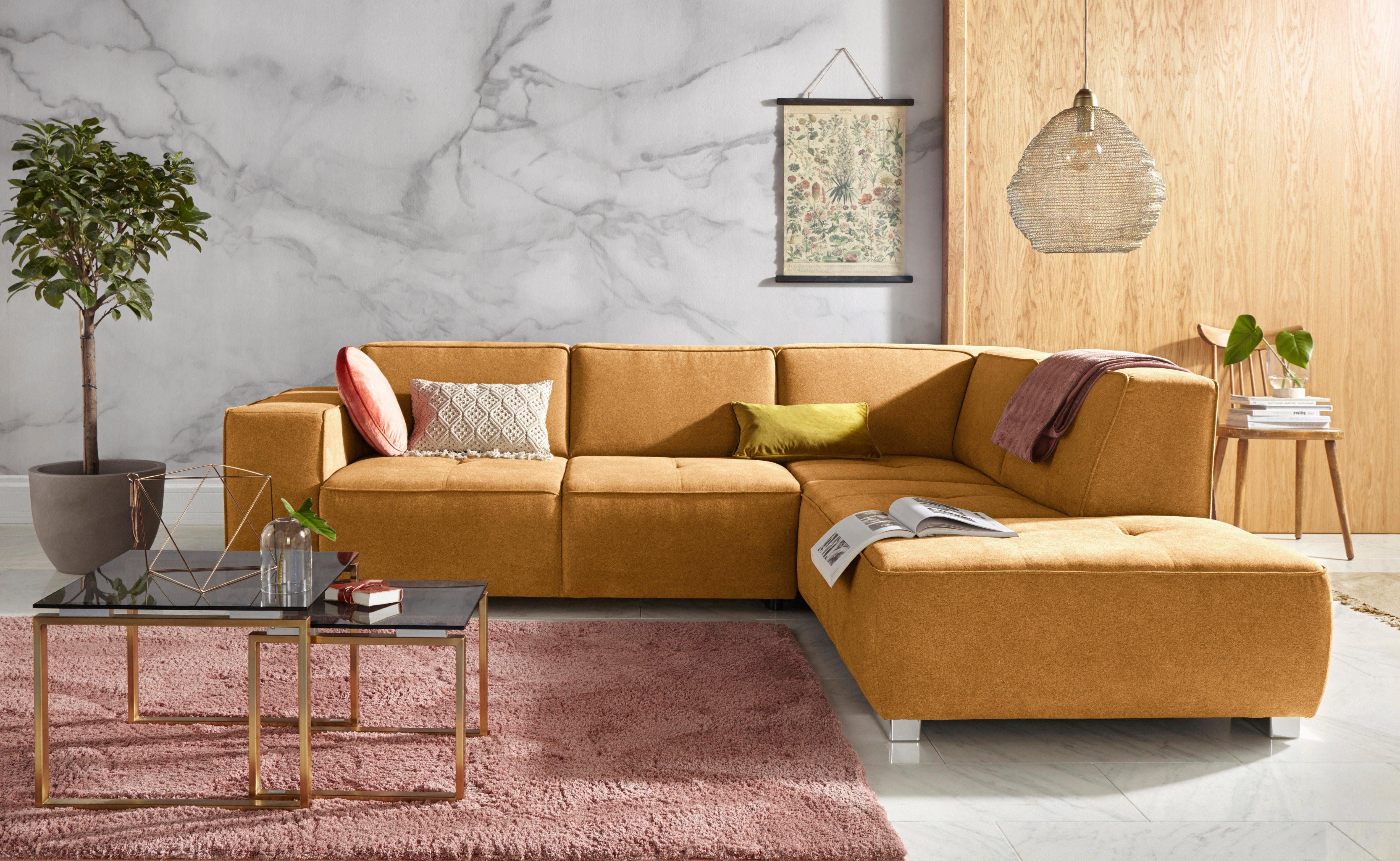 INOSIGN Ecksofa "Sapporo L-Form", wahlweise Bettfunktion oder Sitztiefenver günstig online kaufen