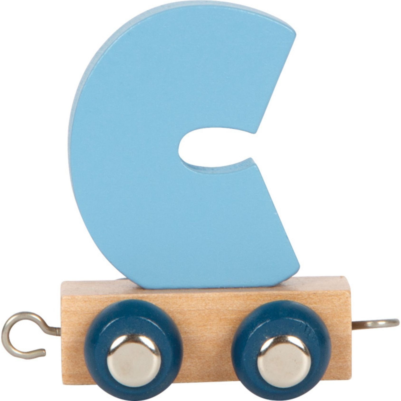 Small Foot Spielzeug-Zug Buchstabenzug Polar C blau, (Set, 1-tlg., 1), Einzigartiges Design, Made in Germany