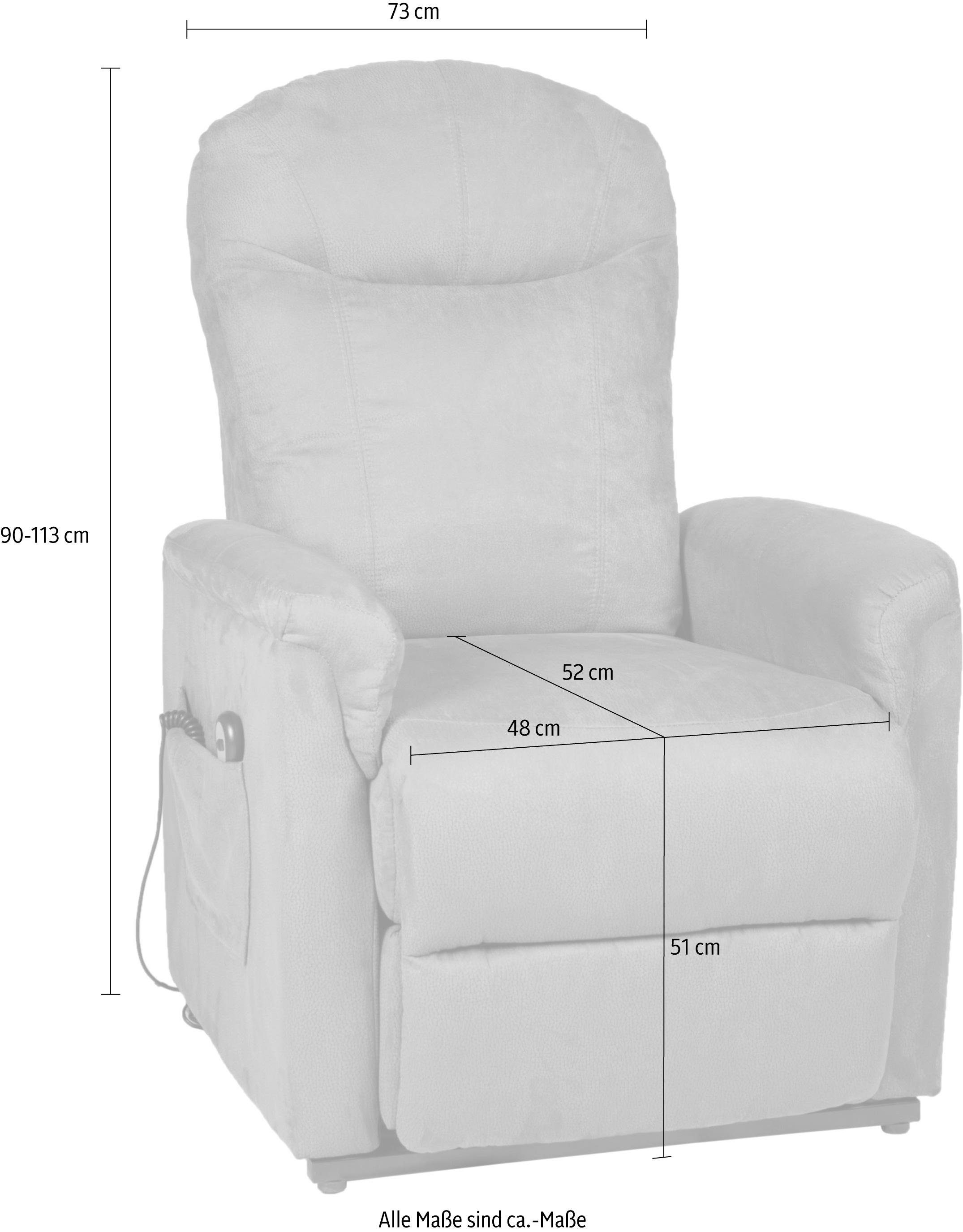 Pylos elektrischer Taschenfederkern und Duo TV-Sessel Aufstehhilfe, mit mit Relaxfunktion Stahlwellenunterfederung Collection