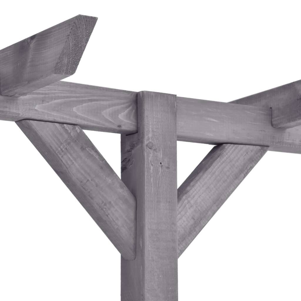 vidaXL Pergola Garten-Pergola Grau 400x40x205 cm Imprägniertes Kiefernholz, BxTxH: 40x40x205 cm, (1-tlg)