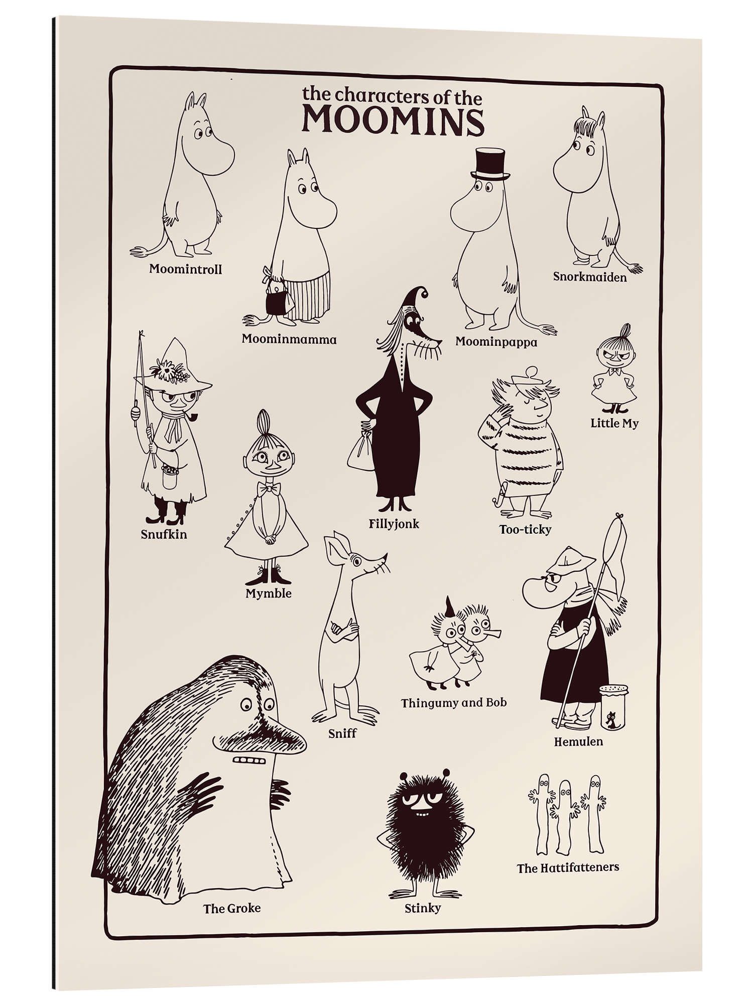 Posterlounge Poster Moomin, The characters of günstig online kaufen