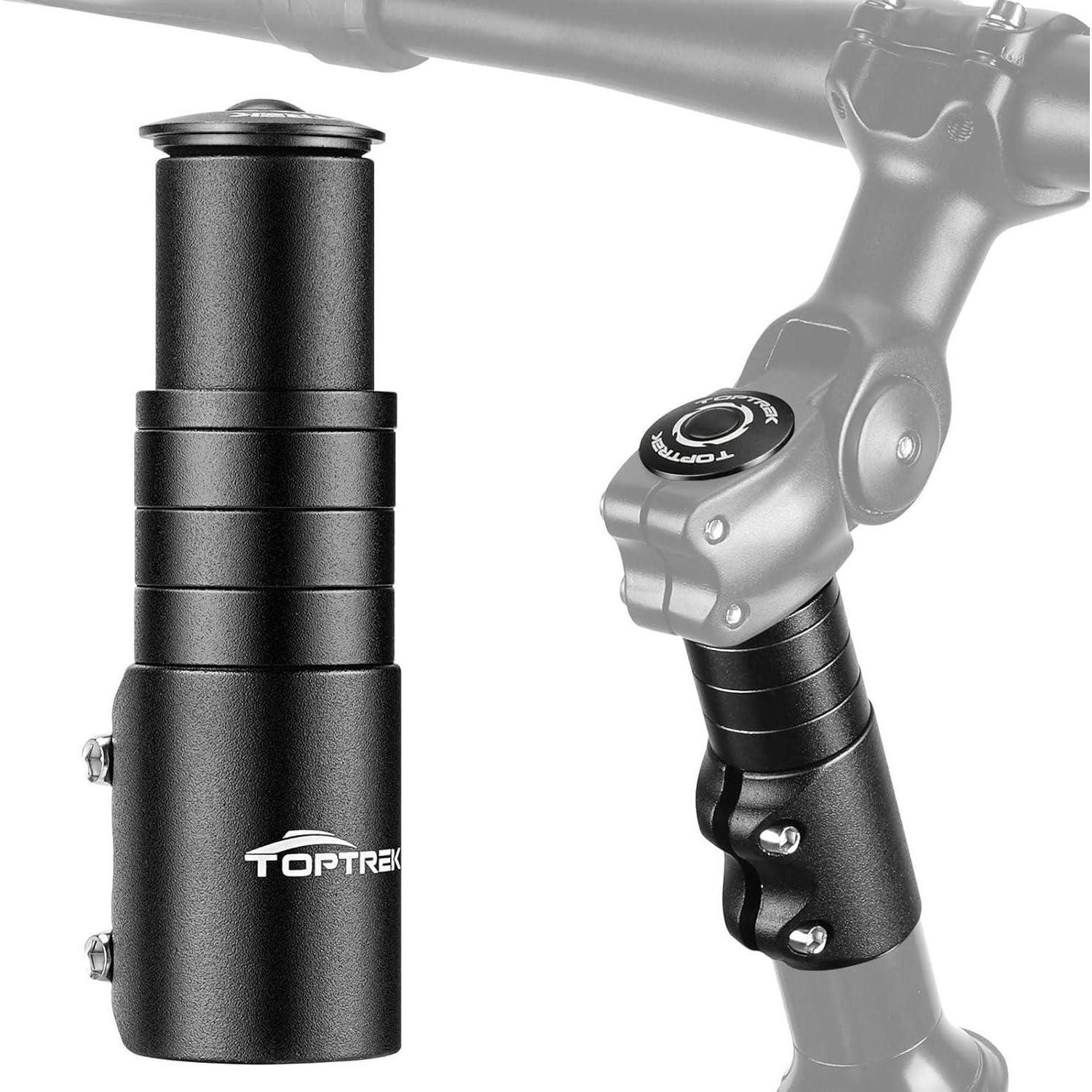 Lenkervorbau Lenkererhöhung Fahrrad Vorbau 28,6 mm/12 × 2,86 cm Schwarz
