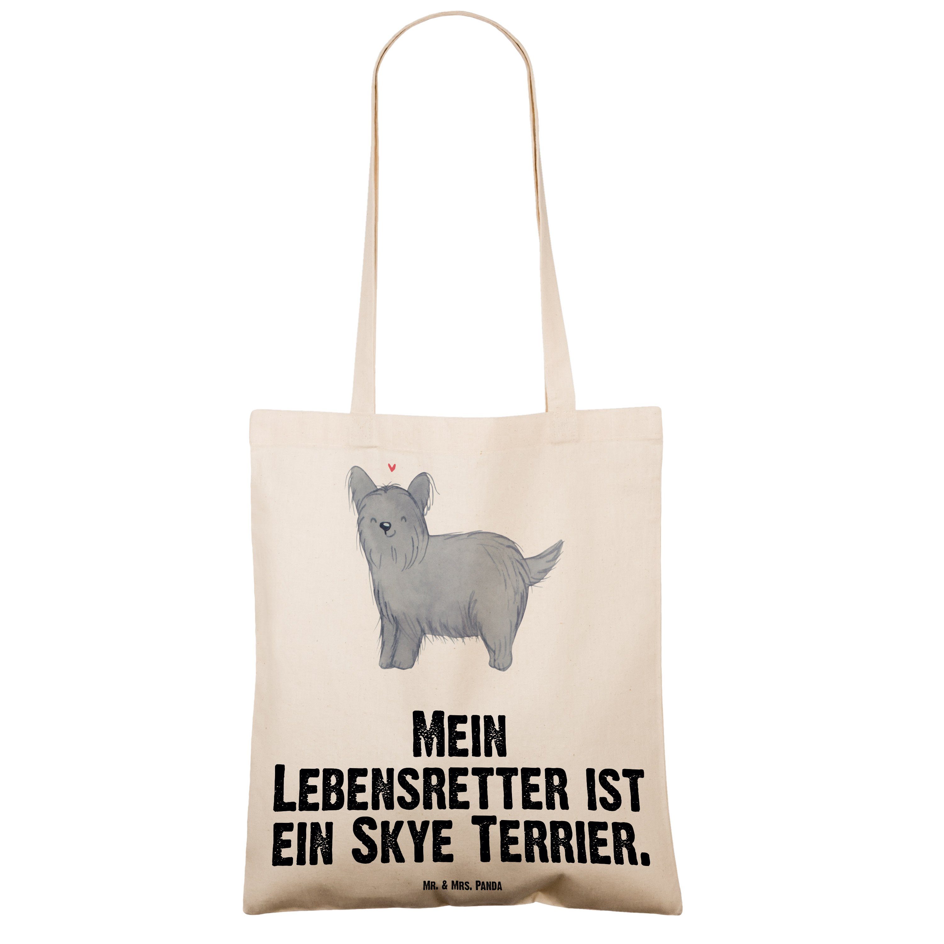 Transparent - Skye Lebensretter Terrier Beutel, Tierfreun - Mrs. (1-tlg) Mr. Tragetasche Panda & Geschenk,