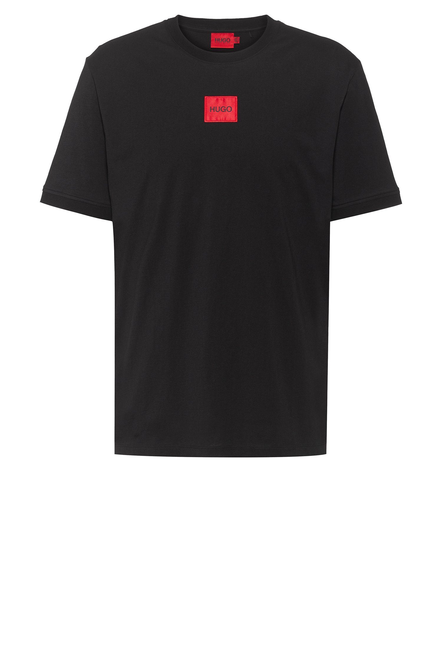 HUGO Diragolino (001) (1-tlg) Schwarz T-Shirt