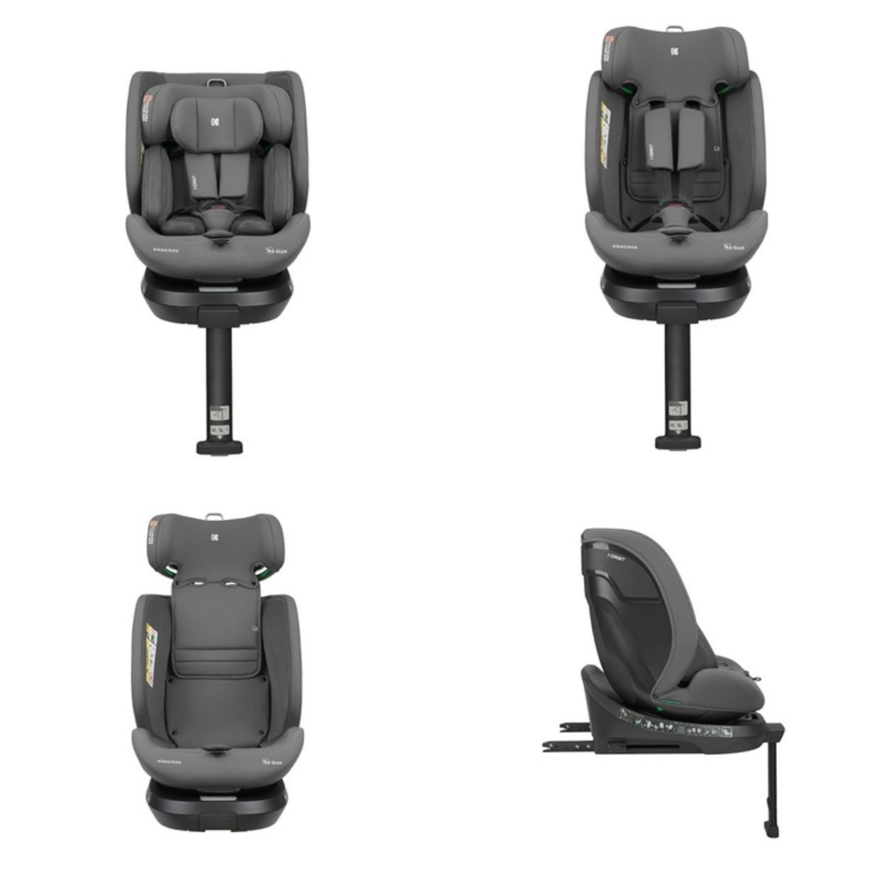 Kikkaboo Autokindersitz Kindersitz i-Orbit i-Size, ab: 0, bis: 12, (40-150cm) Gruppe 0+/1/2/3 Isofix Stützbein