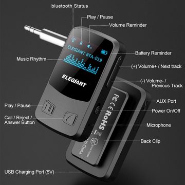 ELEGIANT BTA-019 Bluetooth Transmitter Störungsfreie Hi-Fi-Übertragung! Bluetooth-Adapter, einzigartige Störungsfreie Hi-Fi Übertragung, Bluetooth