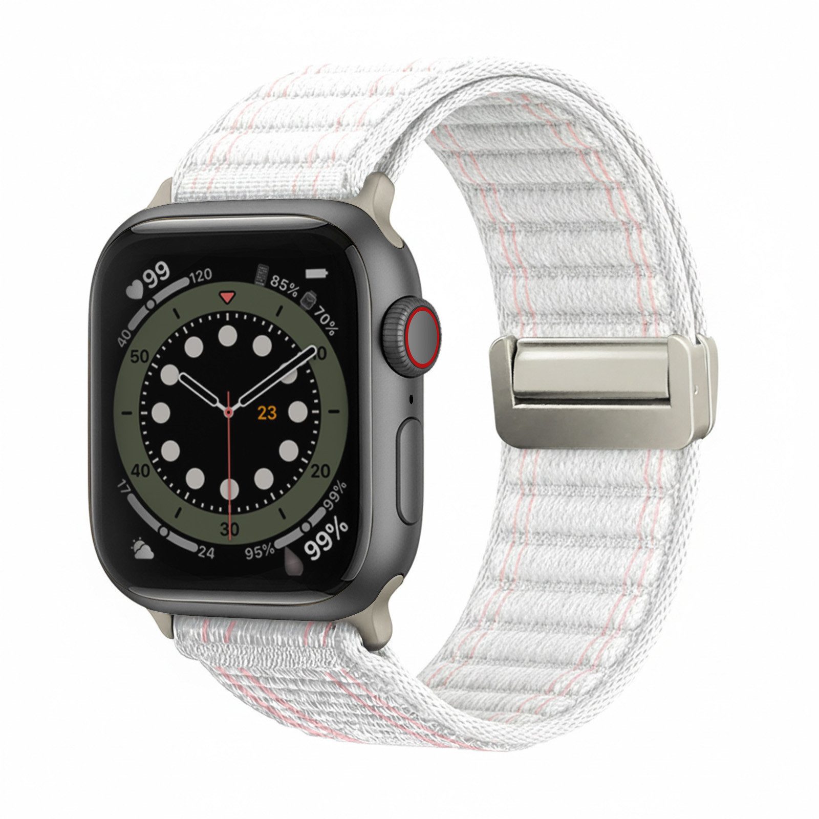 Tec-Expert Smartwatch-Armband für Apple Watch SE 3 40 mm Armband Ersatz Wechsel Band, Nylon Textil mit Magnetverschluss, stufenlos Verstellbar atmungsaktiv